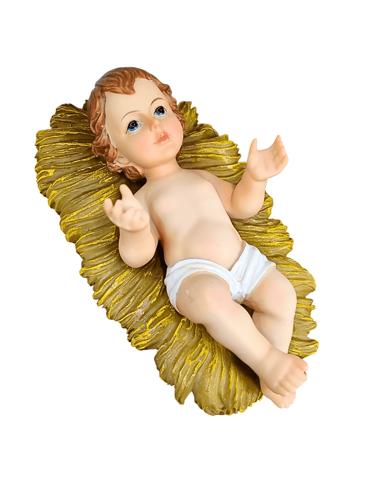 Menino Jesus com Manjedoura Santini 20 cm em Resina-TerraCotta Arte Sacra
