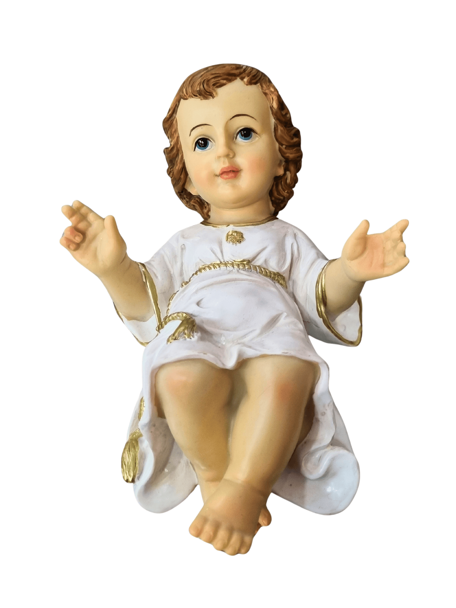 Menino Jesus de Resina Santini Italy Style Vestia Branca 22 cm-TerraCotta Arte Sacra