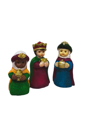 Mini Presépio Infantil com Vestes Coloridas-TerraCotta Arte Sacra