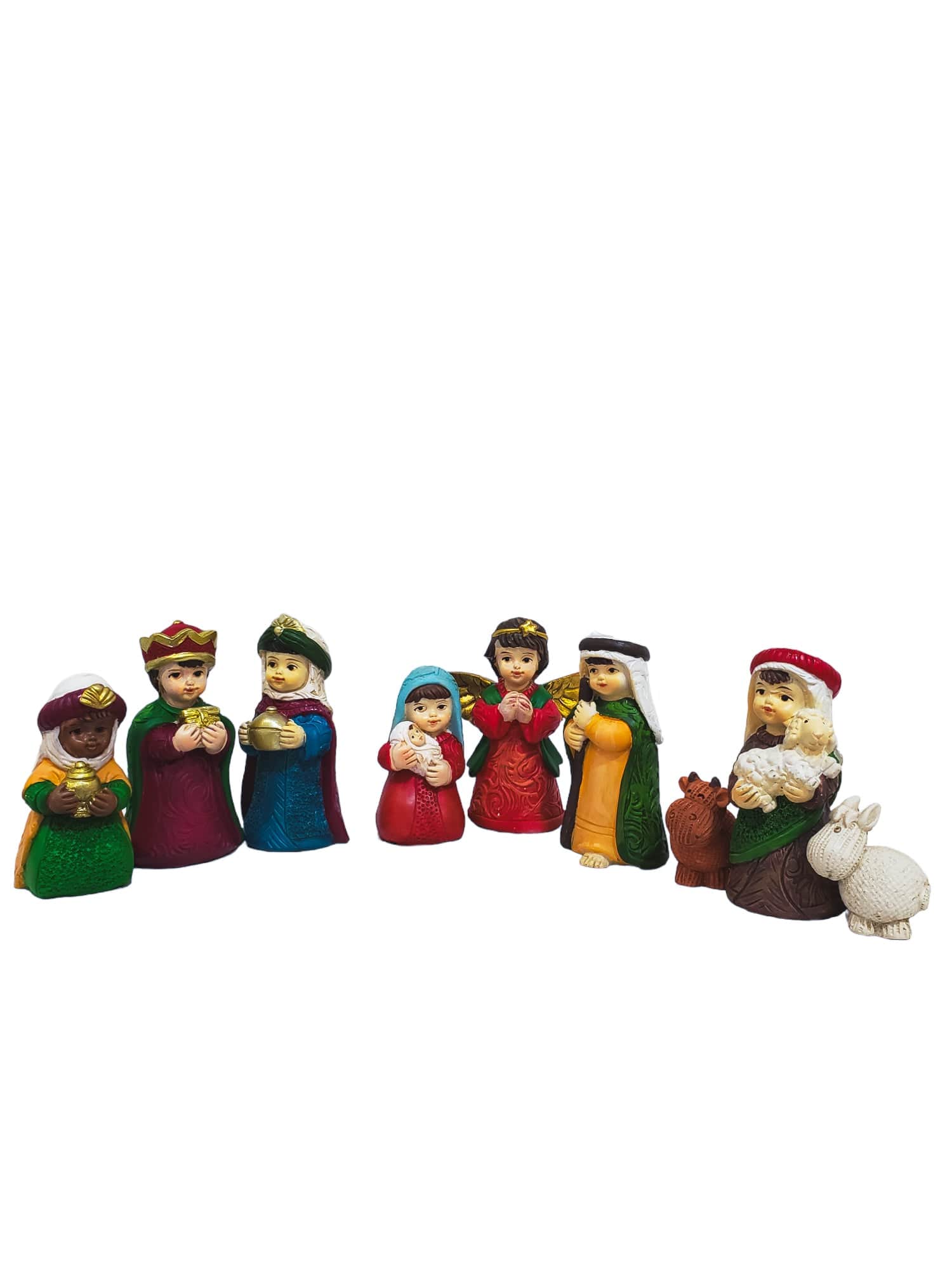 Mini Presépio Infantil com Vestes Coloridas-TerraCotta Arte Sacra
