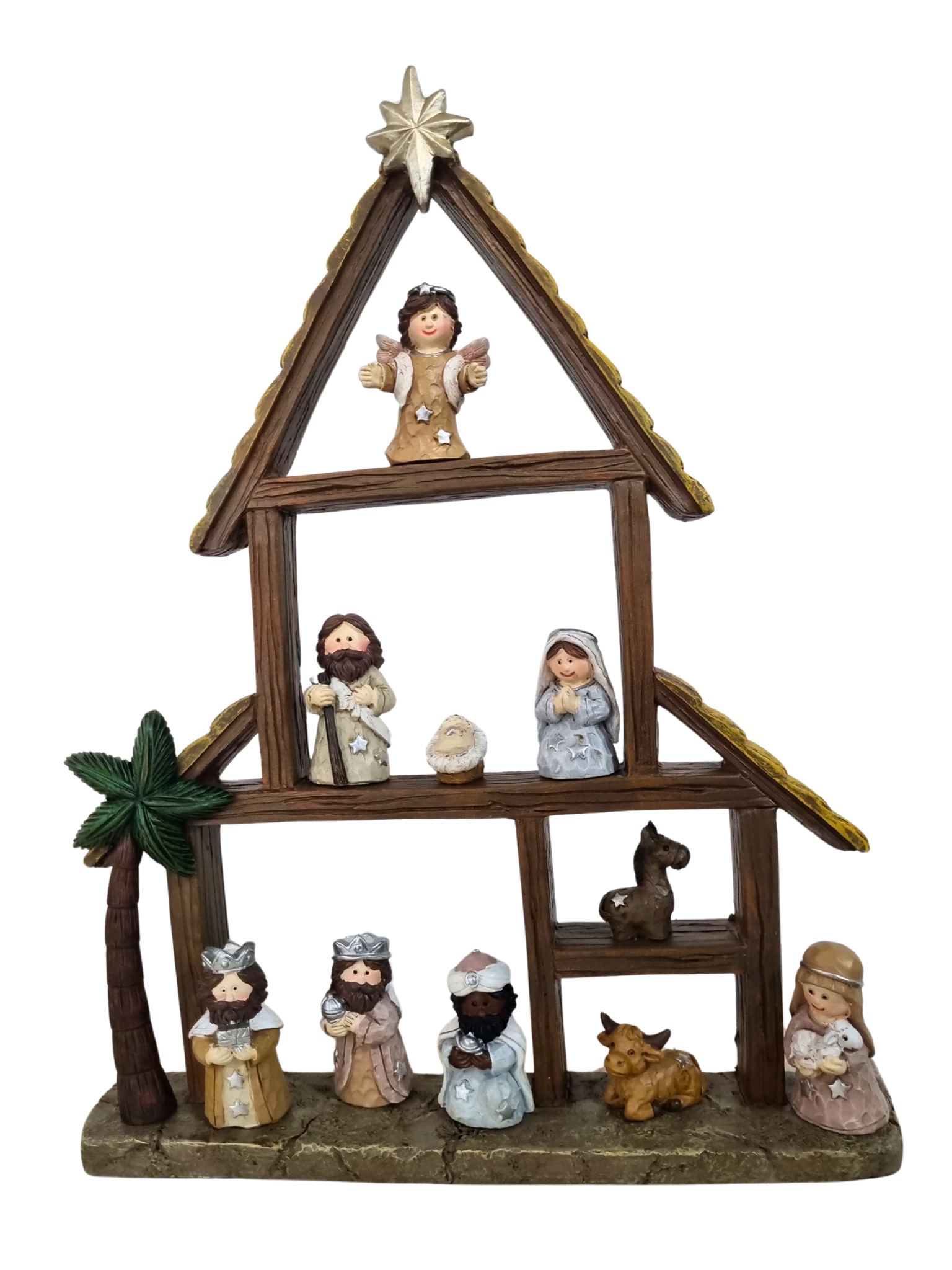 Mini Presépio em Resina 10 peças 32 cm-TerraCotta Arte Sacra