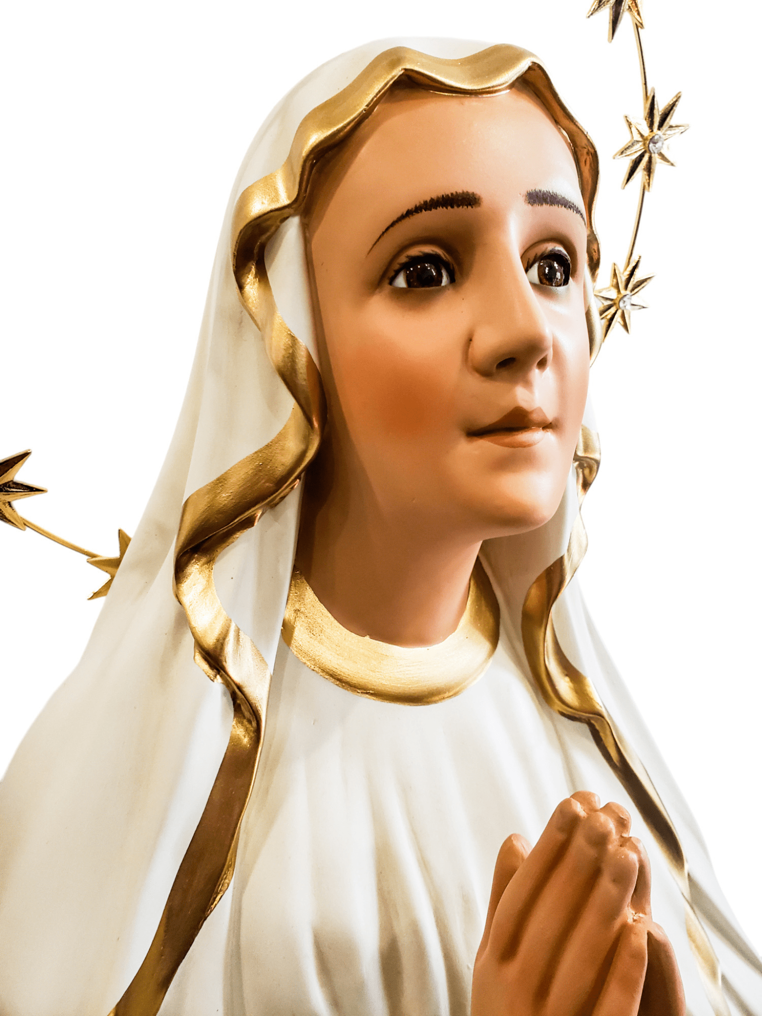 Nossa Senhora de Lourdes em Pó de Mármore 1,07 m-TerraCotta Arte Sacra