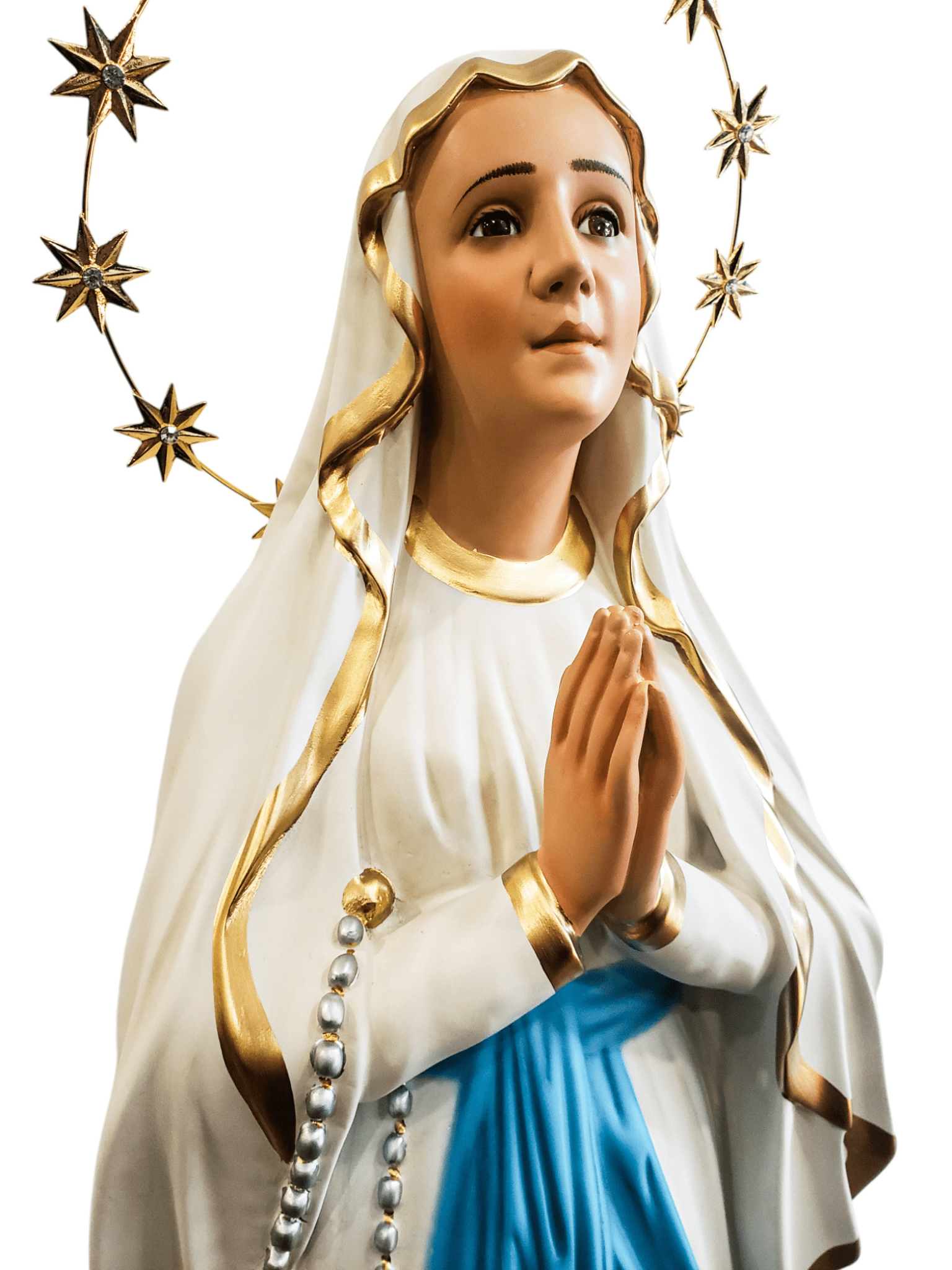 Nossa Senhora de Lourdes em Pó de Mármore 1,07 m-TerraCotta Arte Sacra