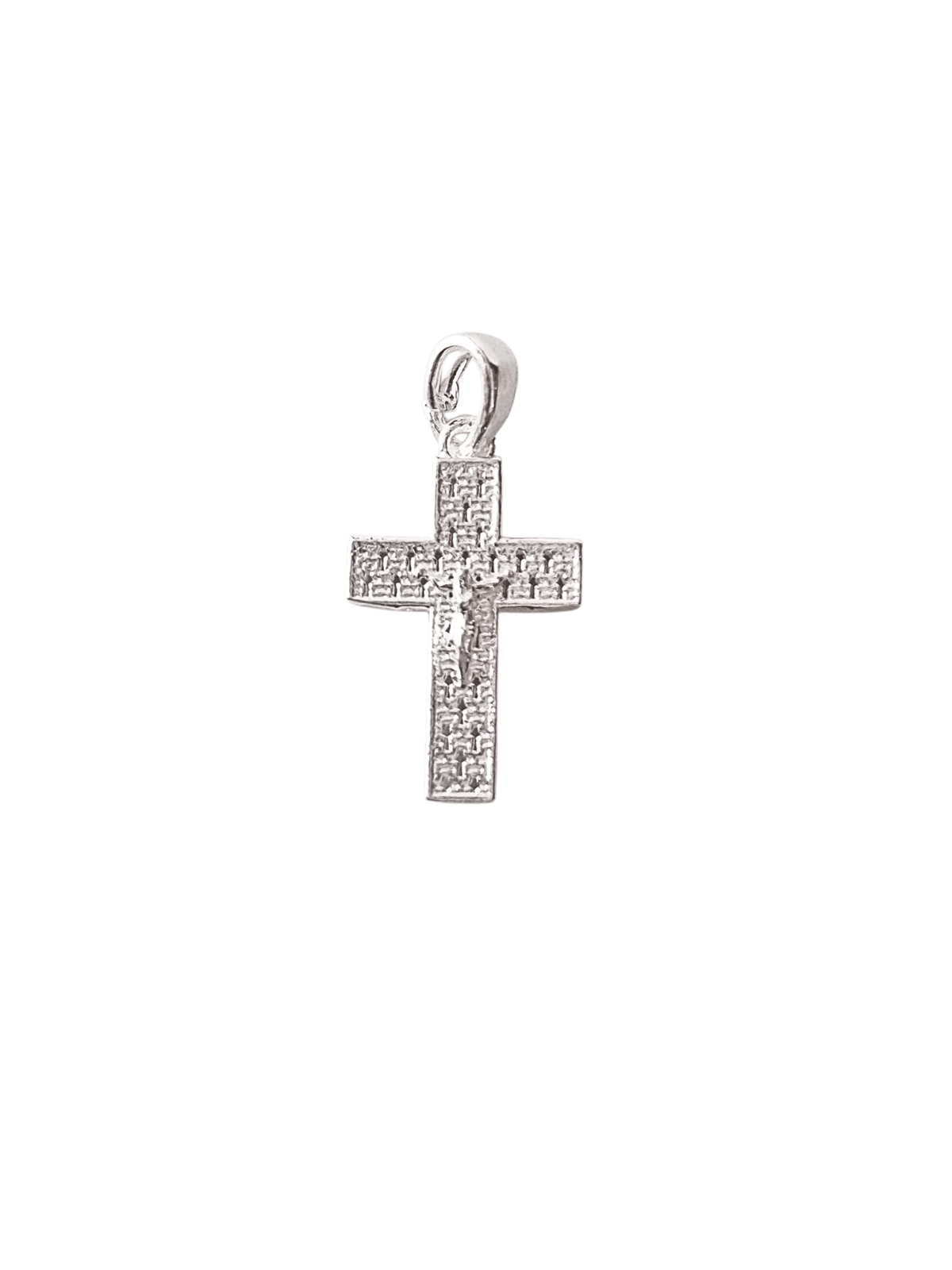 Pingente Crucifixo Trabalhado em Prata de Lei 925-TerraCotta Arte Sacra