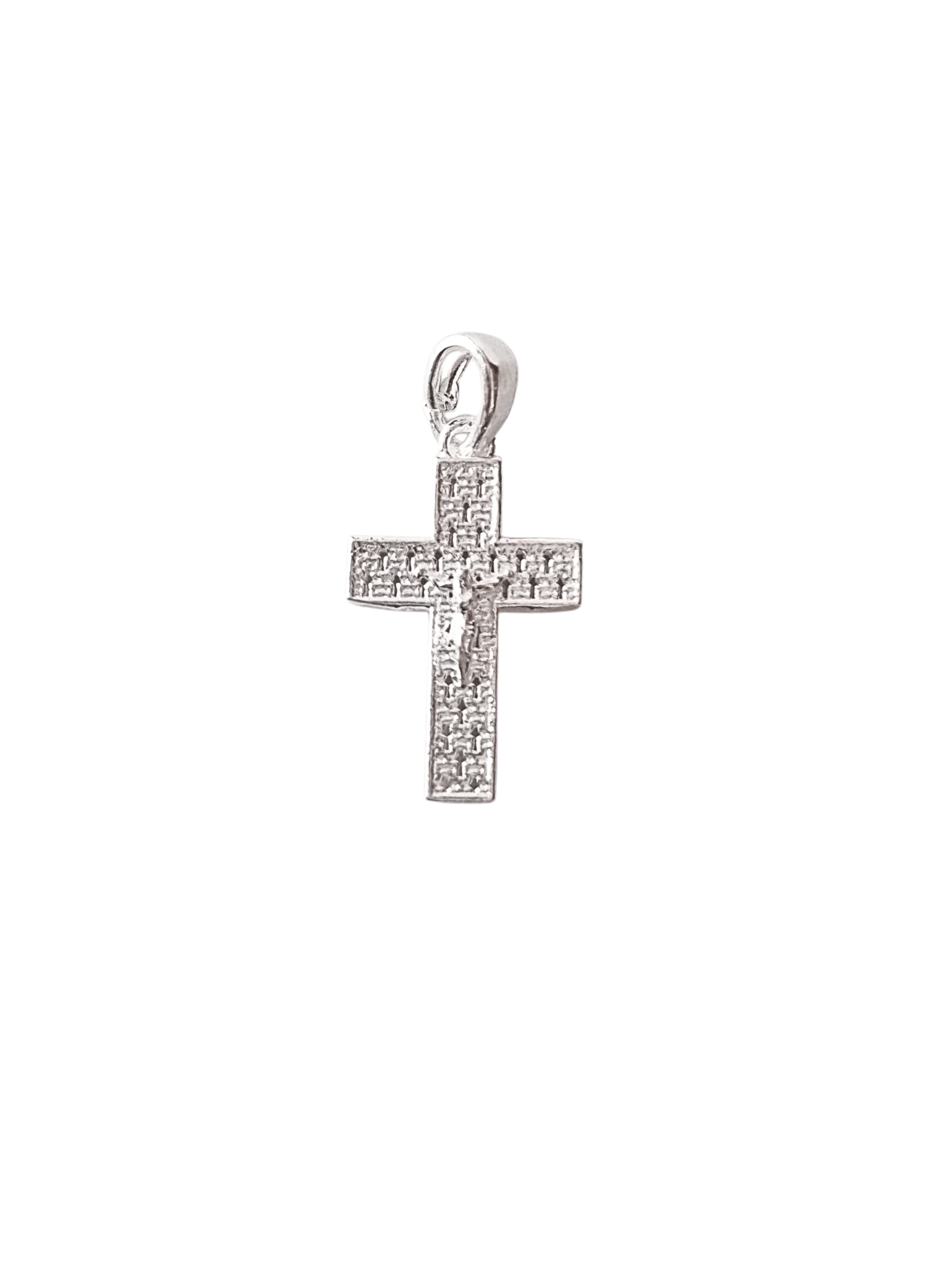 Pingente Crucifixo Trabalhado em Prata de Lei 925-TerraCotta Arte Sacra