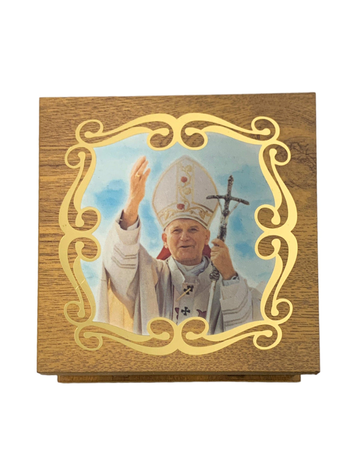 Porta Terço Italiano Papa João Paulo II-TerraCotta Arte Sacra