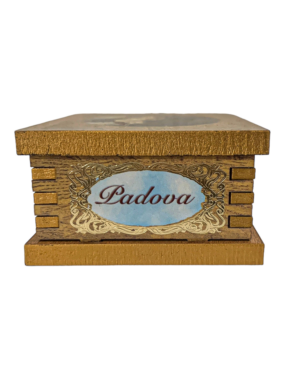 Porta Terço Italiano de Madeira Santo Antônio-TerraCotta Arte Sacra