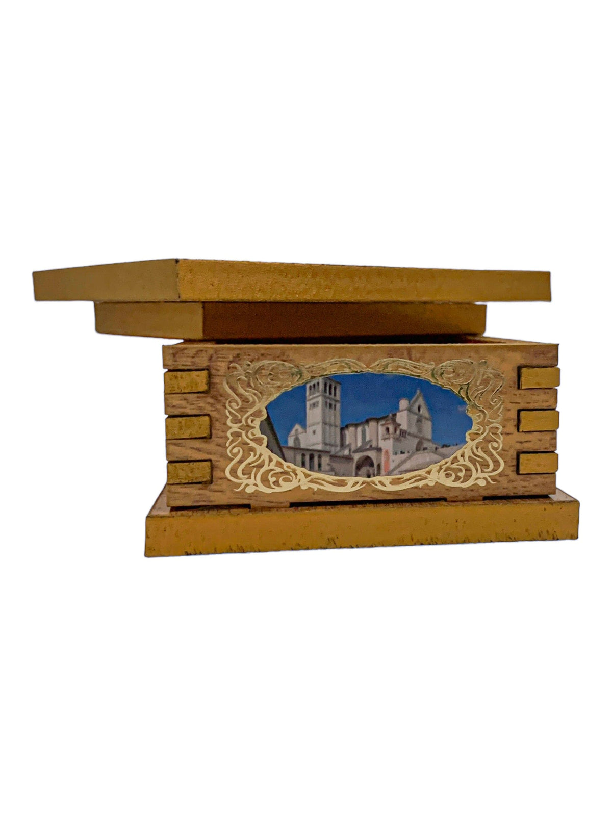 Porta Terço Italiano de Madeira São Francisco-TerraCotta Arte Sacra