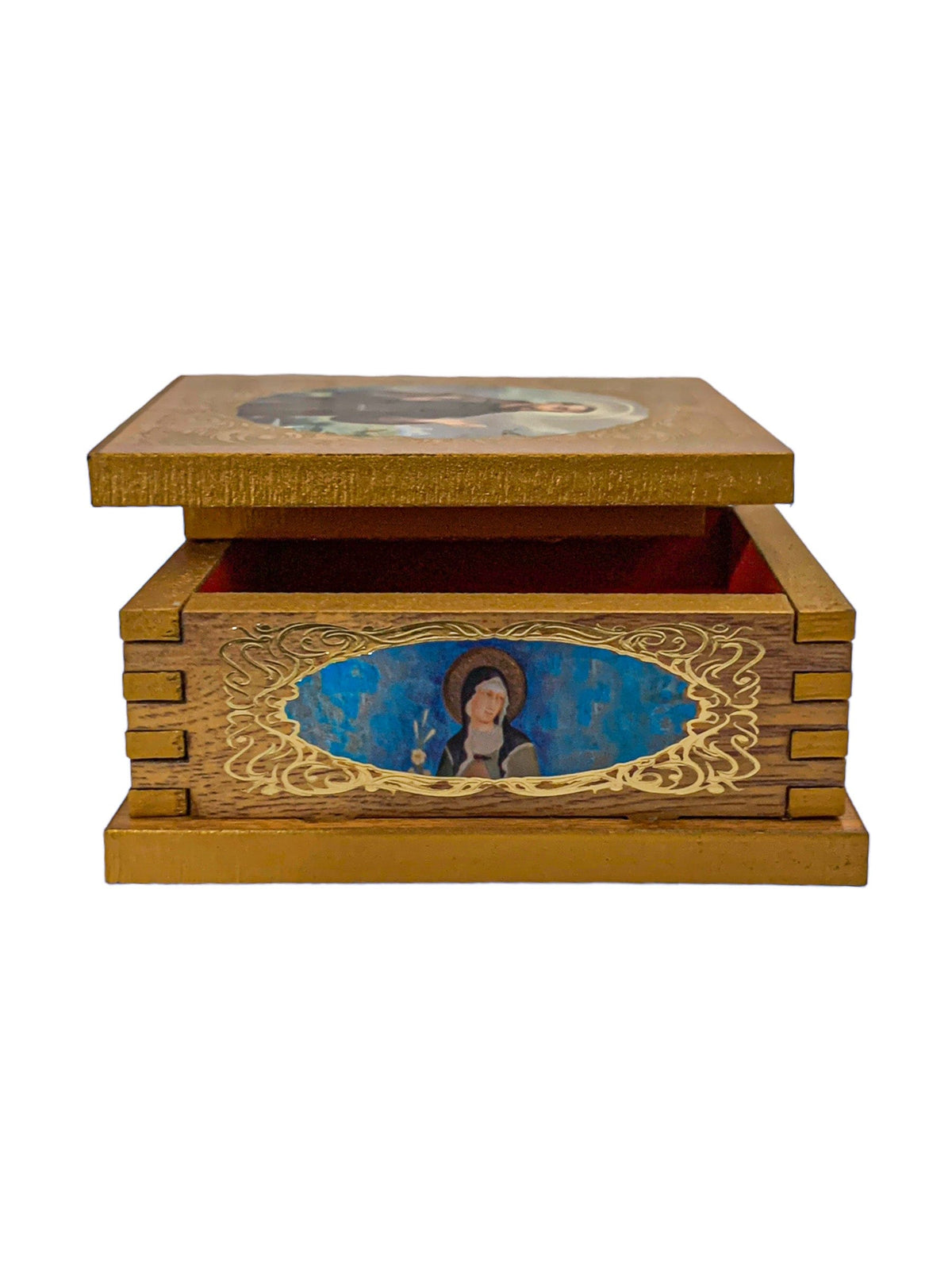 Porta Terço Italiano de Madeira São Francisco-TerraCotta Arte Sacra