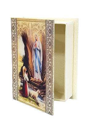 Porta Terço Italiano de Nossa Senhora de Lourdes dos Nós para Terço de até 8 mm-TerraCotta Arte Sacra