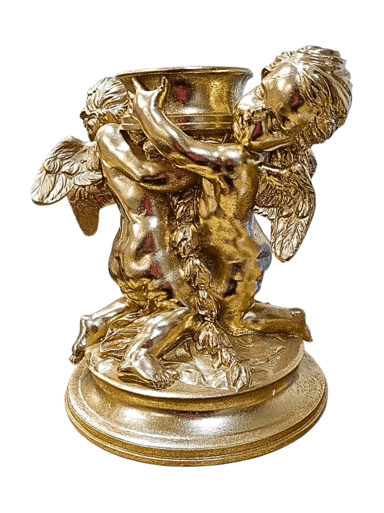 Porta Vela em Resina Anjos Brincando 25 cm-TerraCotta Arte Sacra