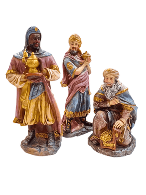 Presépio em Resina Colorido 11 Peças 20 cm-TerraCotta Arte Sacra
