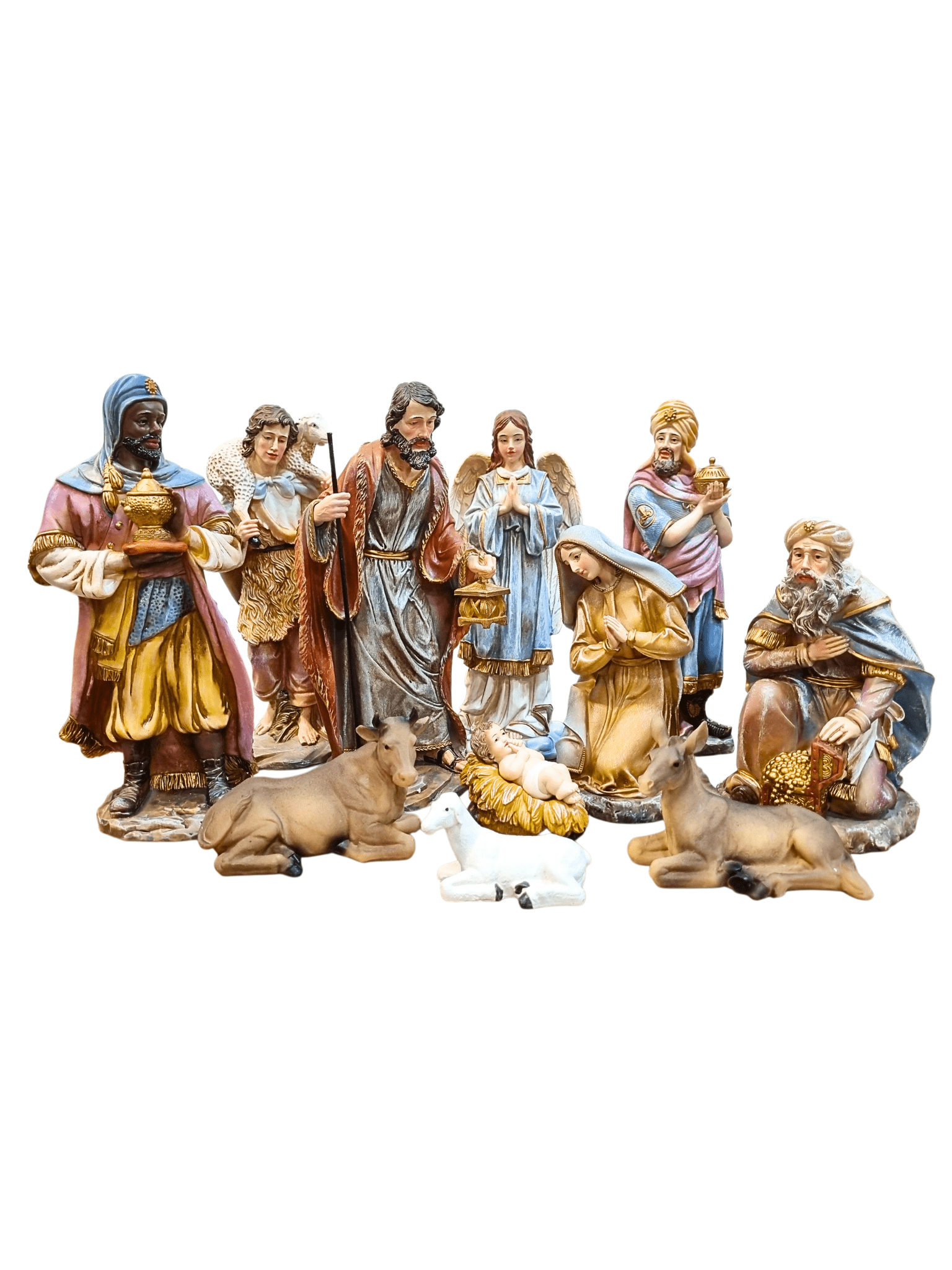 Presépio em Resina Colorido 11 Peças 30 cm-TerraCotta Arte Sacra