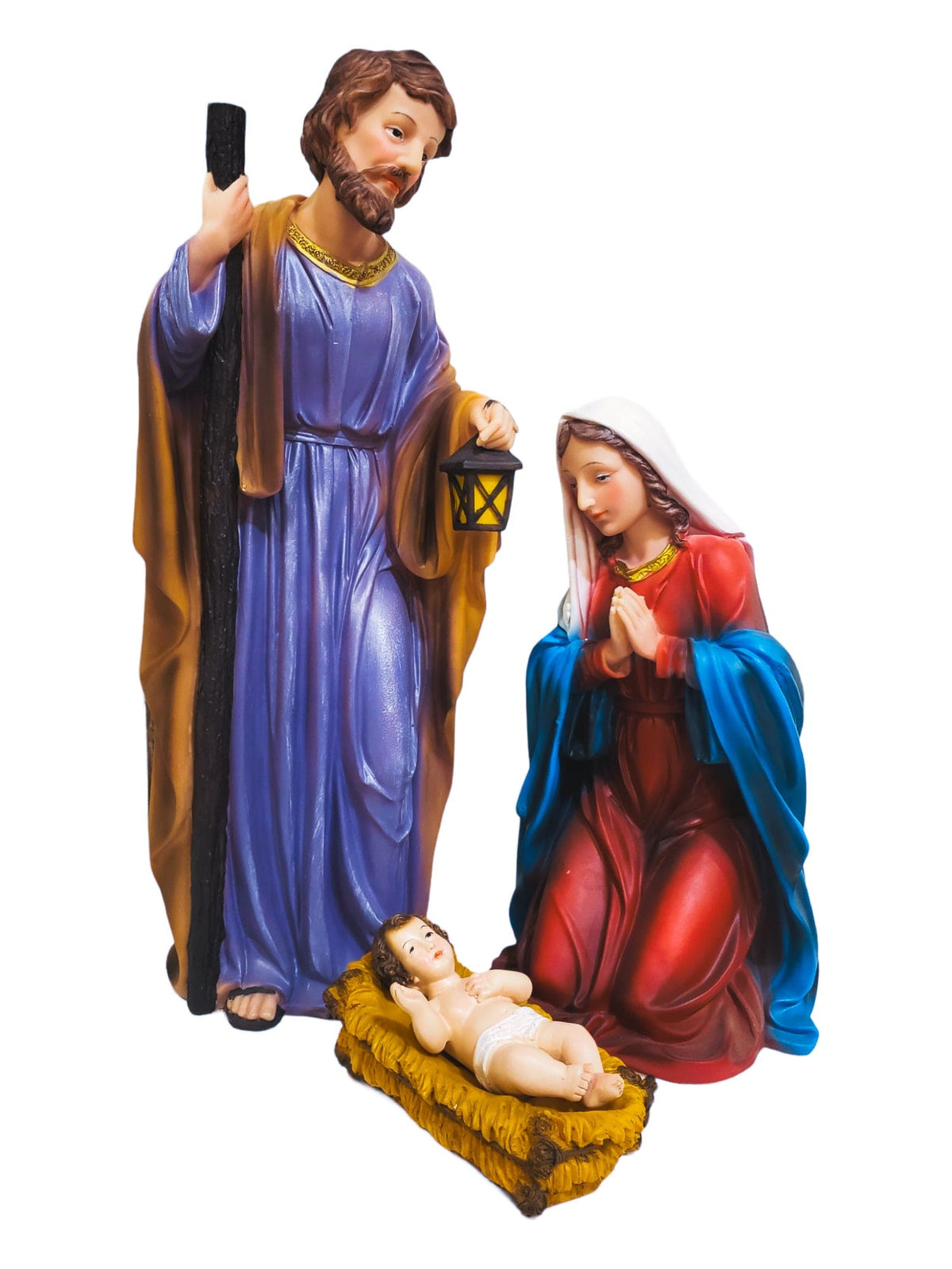 Presépio em Resina Colorido 45 cm com 3 peças-TerraCotta Arte Sacra