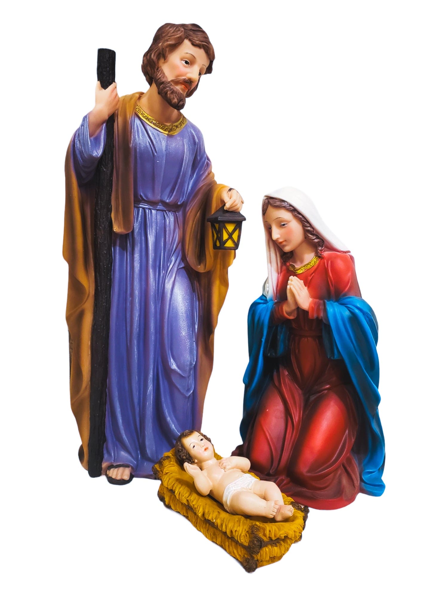 Presépio em Resina Colorido 45 cm com 3 peças-TerraCotta Arte Sacra