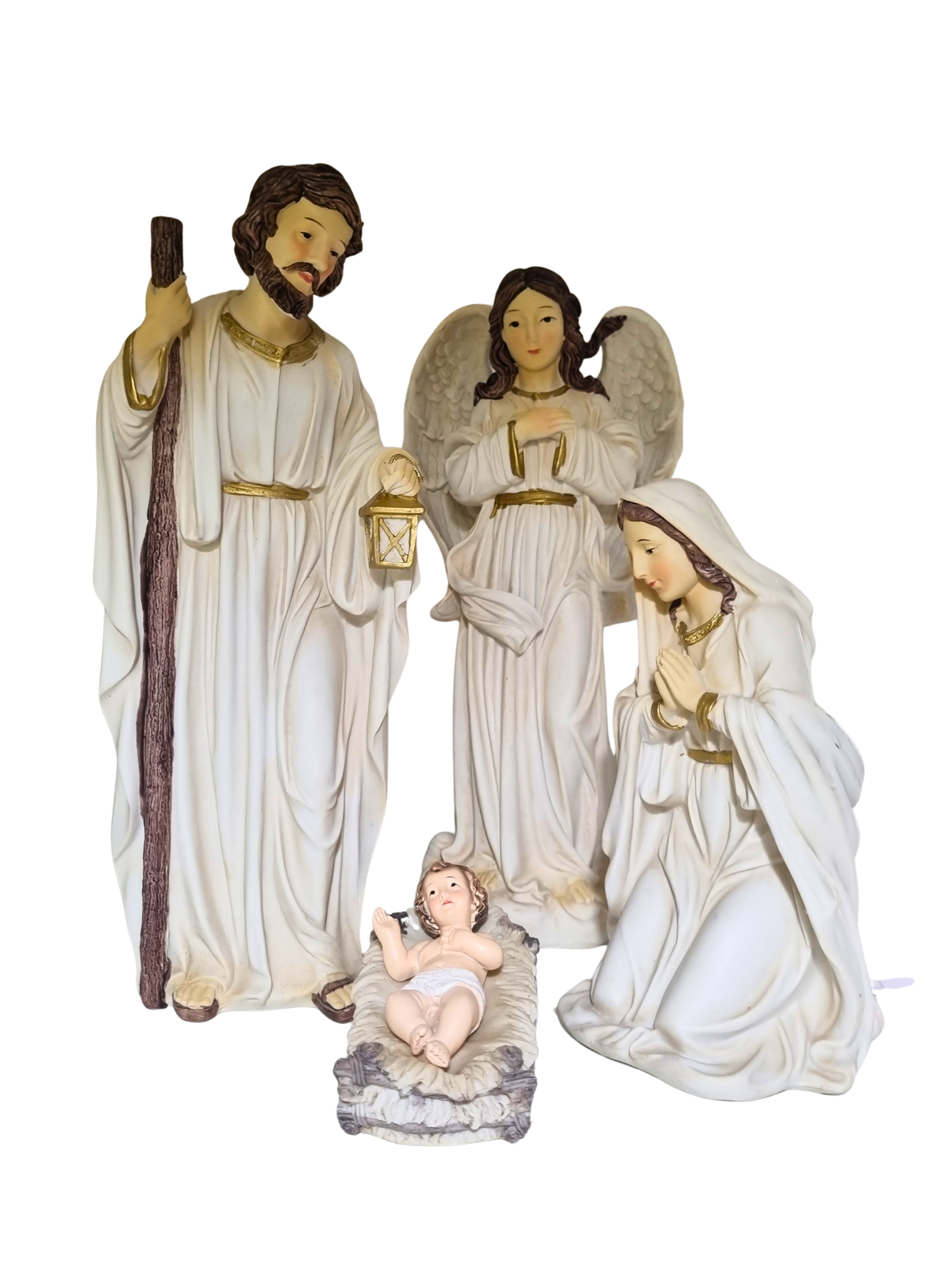 Presépio em Resina Cor Marfim 30 cm 11 Peças-TerraCotta Arte Sacra