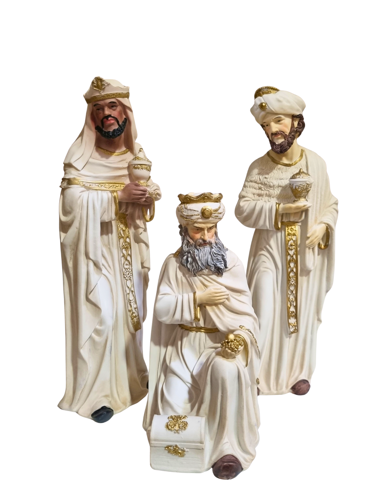 Presépio em Resina Cor Marfim 30 cm 11 Peças-TerraCotta Arte Sacra