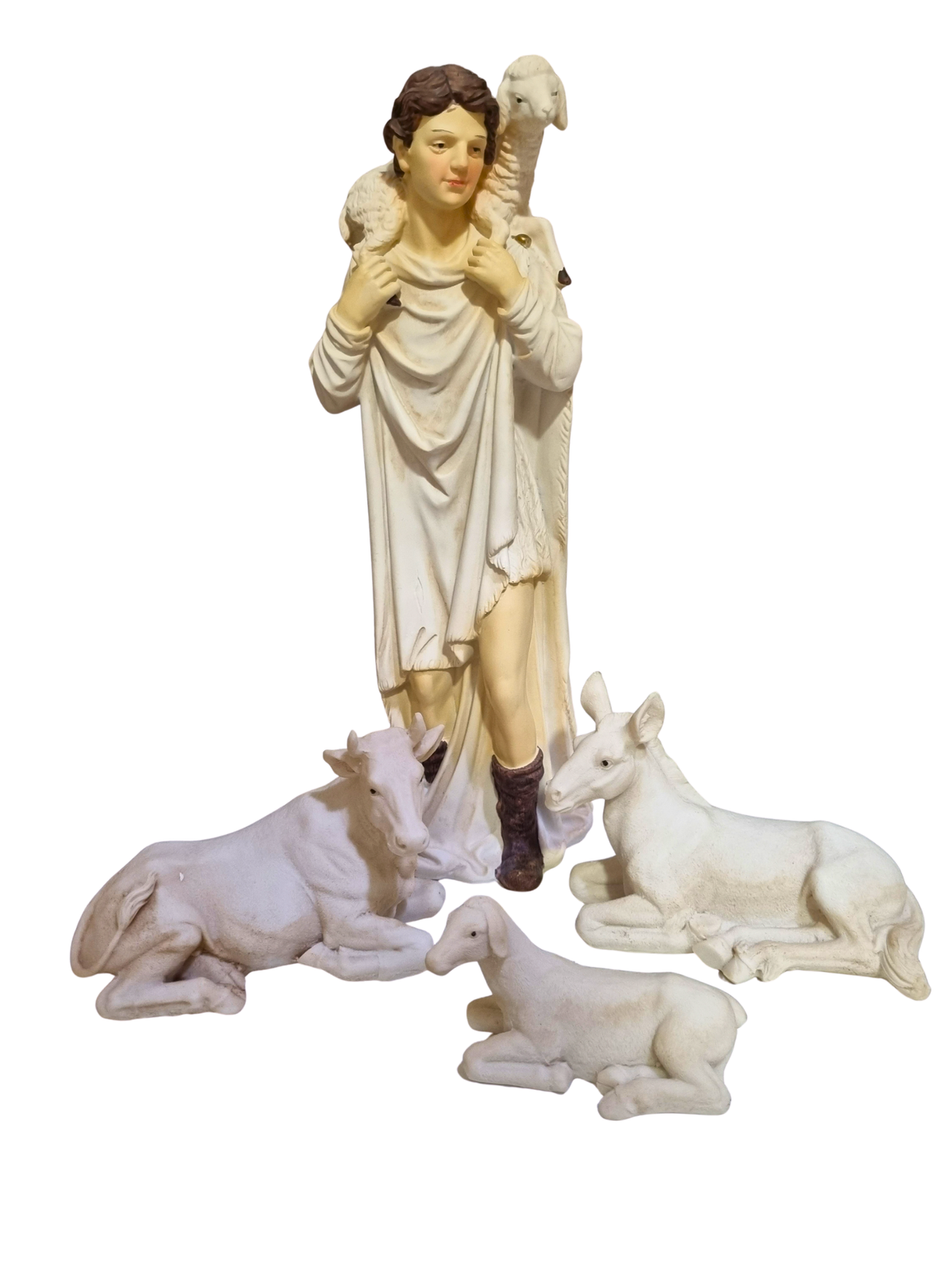 Presépio em Resina Cor Marfim 30 cm 11 Peças-TerraCotta Arte Sacra