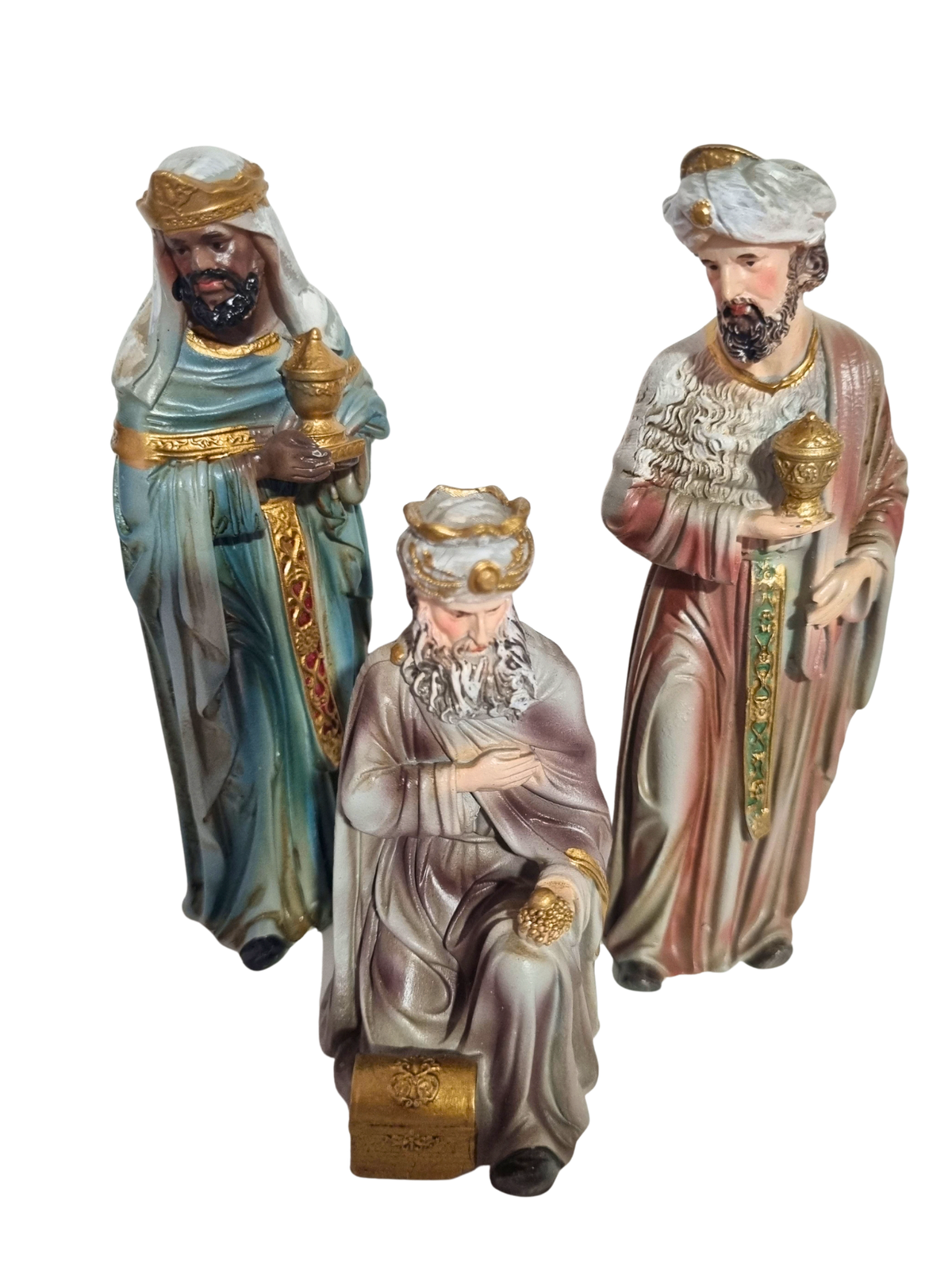 Presépio em Resina Esverdeado 11 peças 13 cm-TerraCotta Arte Sacra