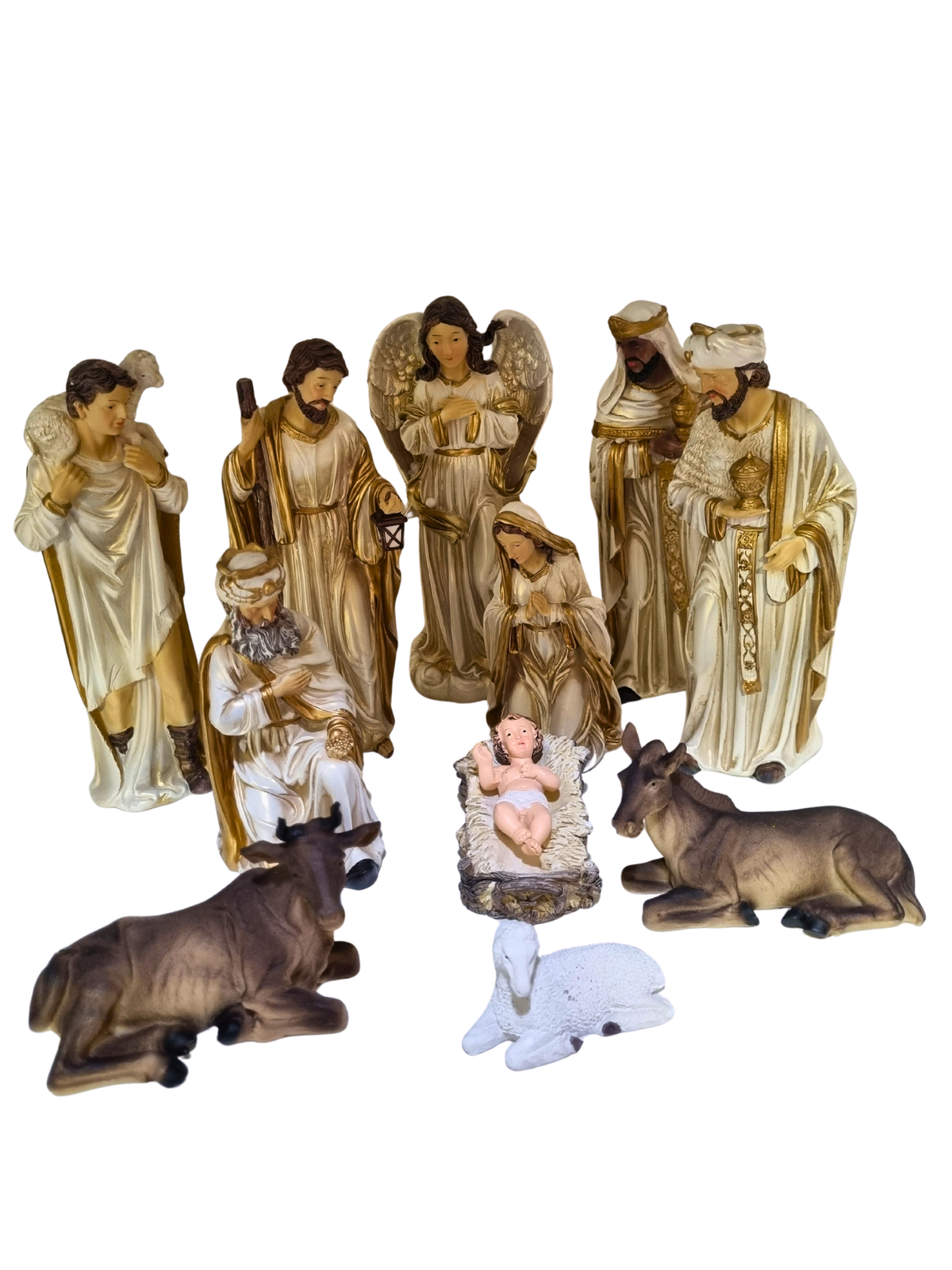 Presépio em Resina Pérola 20 cm 11 Peças-TerraCotta Arte Sacra