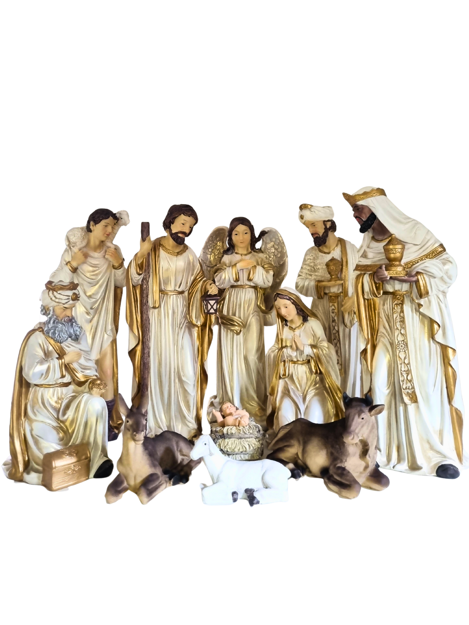 Presépio em Resina Pérola 30 cm 11 Peças-TerraCotta Arte Sacra