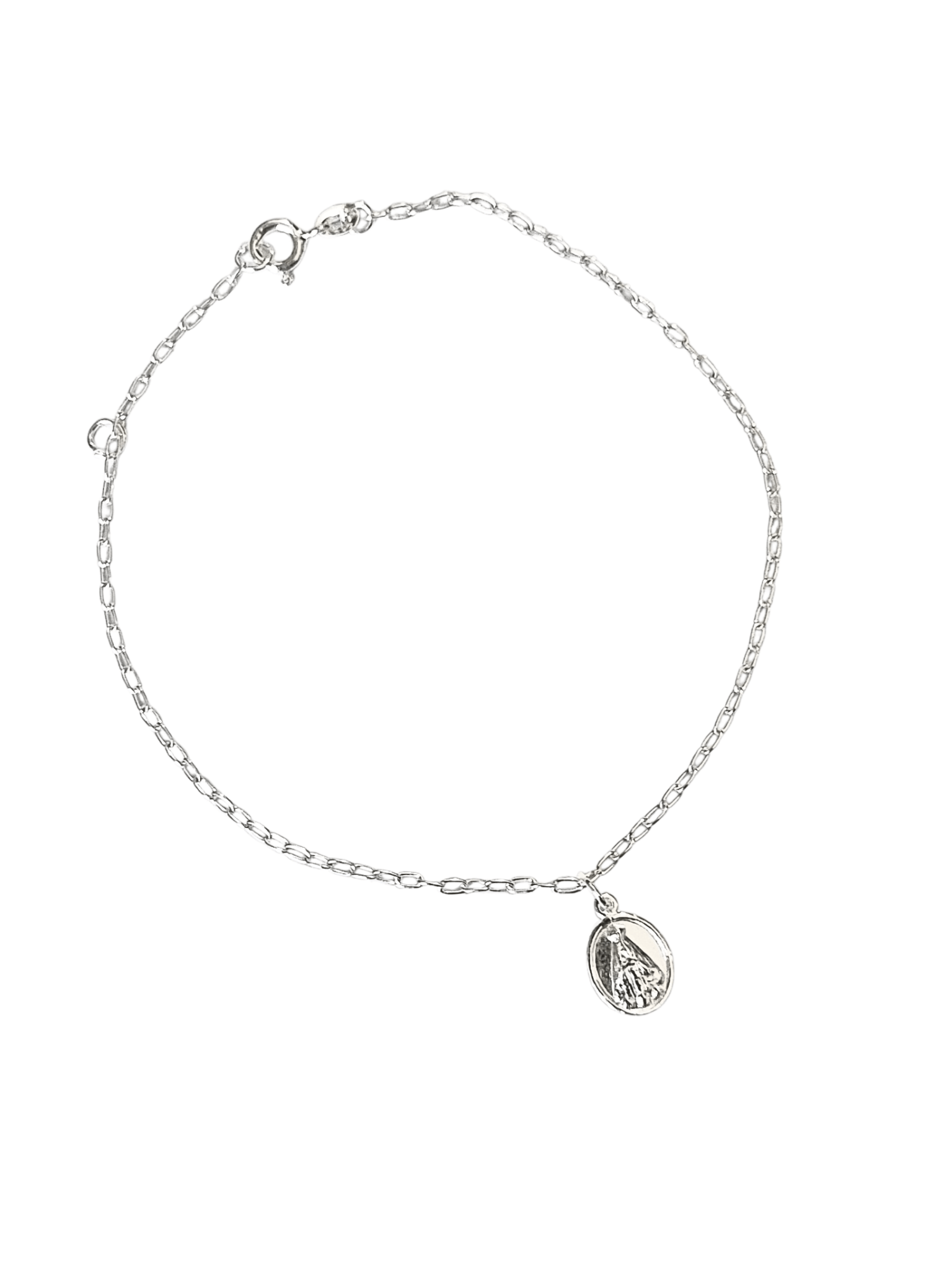 Pulseira Cadeada Nossa Senhora Aparecida em Prata de Lei 925-TerraCotta Arte Sacra