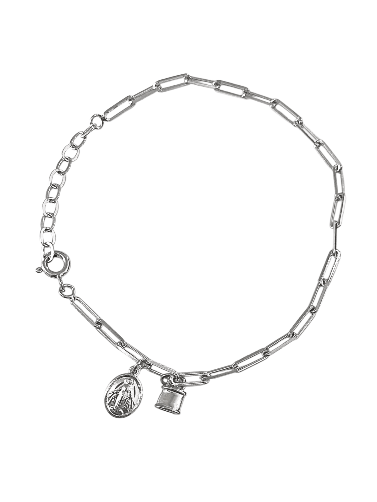 Pulseira Cadeia de Consagração Nossa Senhora das Graças em Prata de Lei 925-TerraCotta Arte Sacra