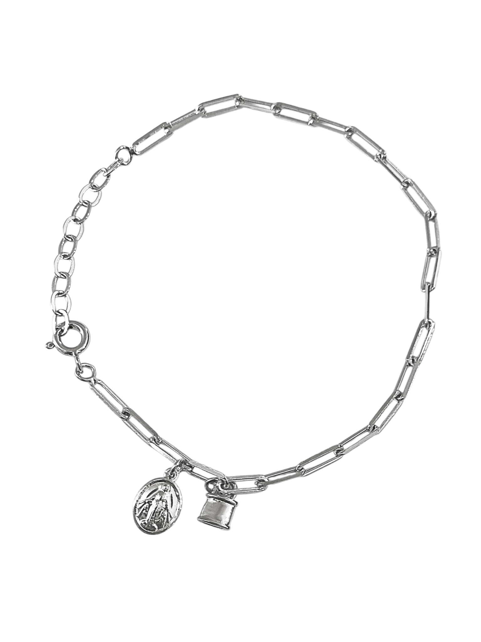 Pulseira Cadeia de Consagração Nossa Senhora das Graças em Prata de Lei 925-TerraCotta Arte Sacra