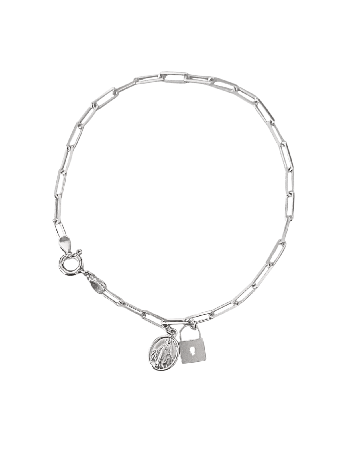 Pulseira Cadeia de Consagração Nossa Senhora das Graças em Prata de Lei 925-TerraCotta Arte Sacra