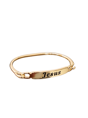 Pulseira Jesus em Metal Dourada 6 cm-TerraCotta Arte Sacra