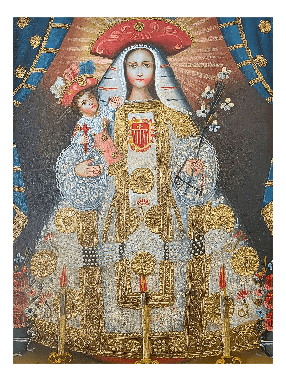 Quadro Cusquenho Nossa Senhora das Mercês-TerraCotta Arte Sacra