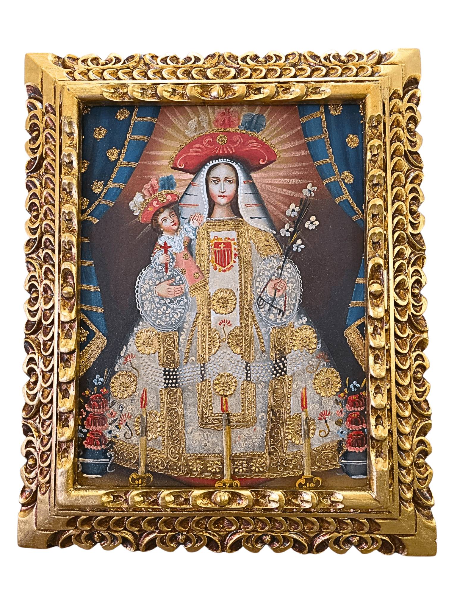 Quadro Cusquenho Nossa Senhora das Mercês-TerraCotta Arte Sacra