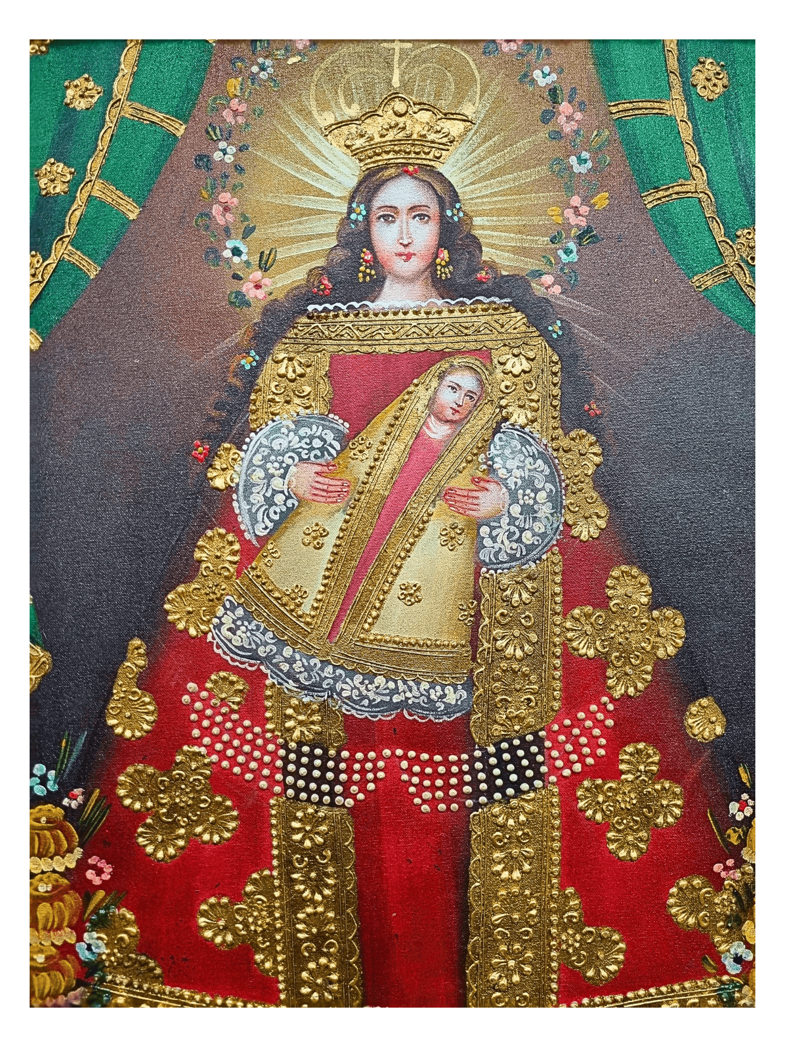 Quadro Cusquenho Nossa Senhora de Belém-TerraCotta Arte Sacra