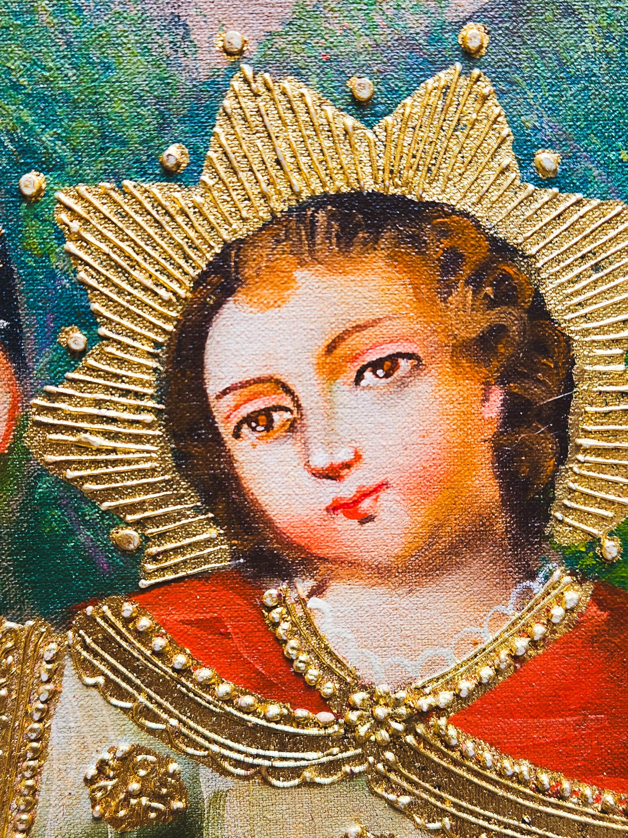 Quadro Cusquenho da Sagrada Família-TerraCotta Arte Sacra