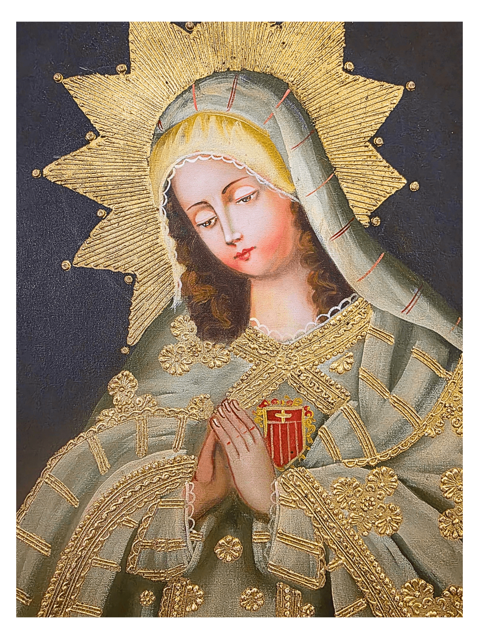 Quadro Cusquenho de Nossa Senhora das Mercês-TerraCotta Arte Sacra