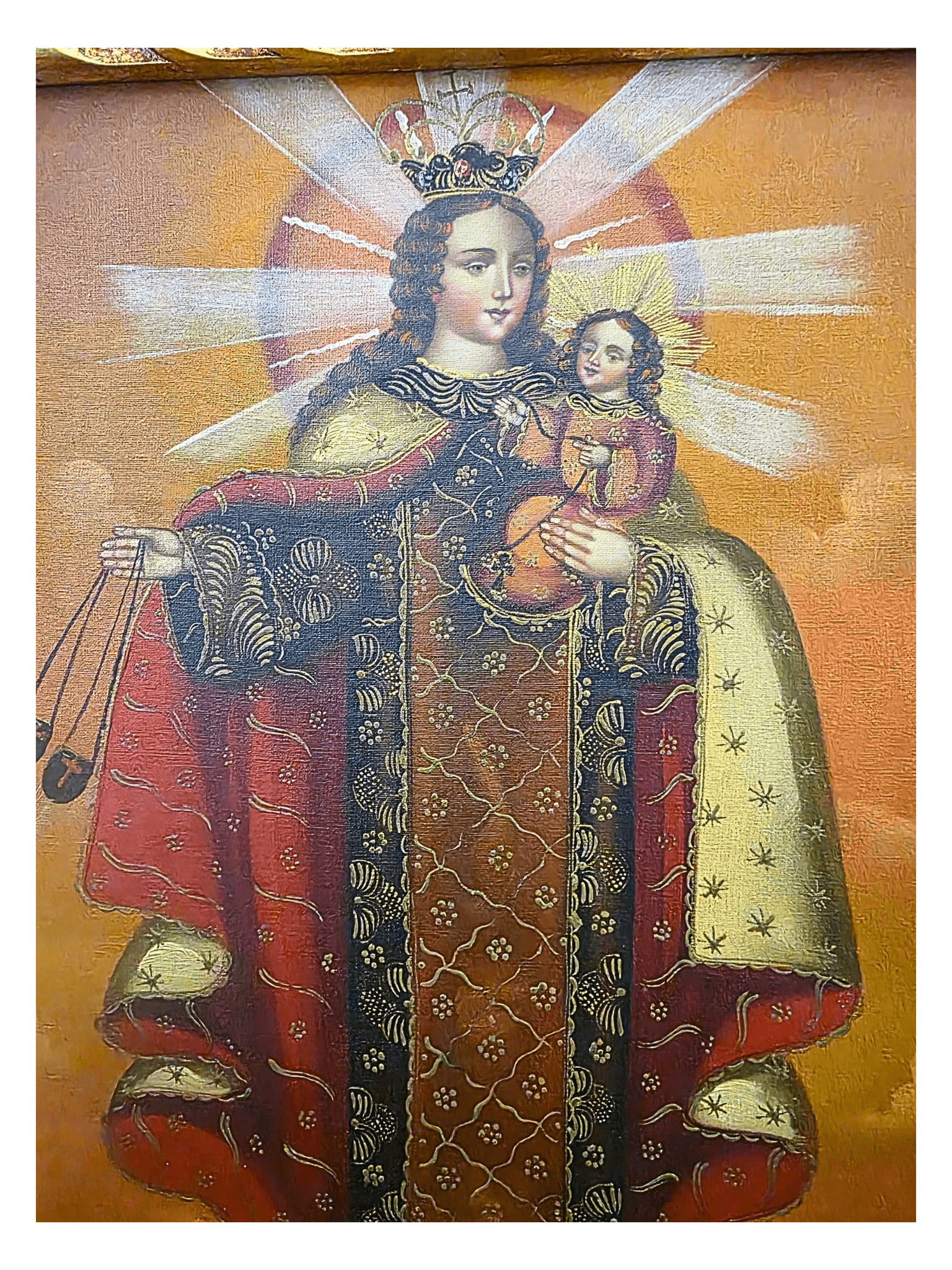 Quadro Cusquenho de Nossa Senhora do Carmo-TerraCotta Arte Sacra