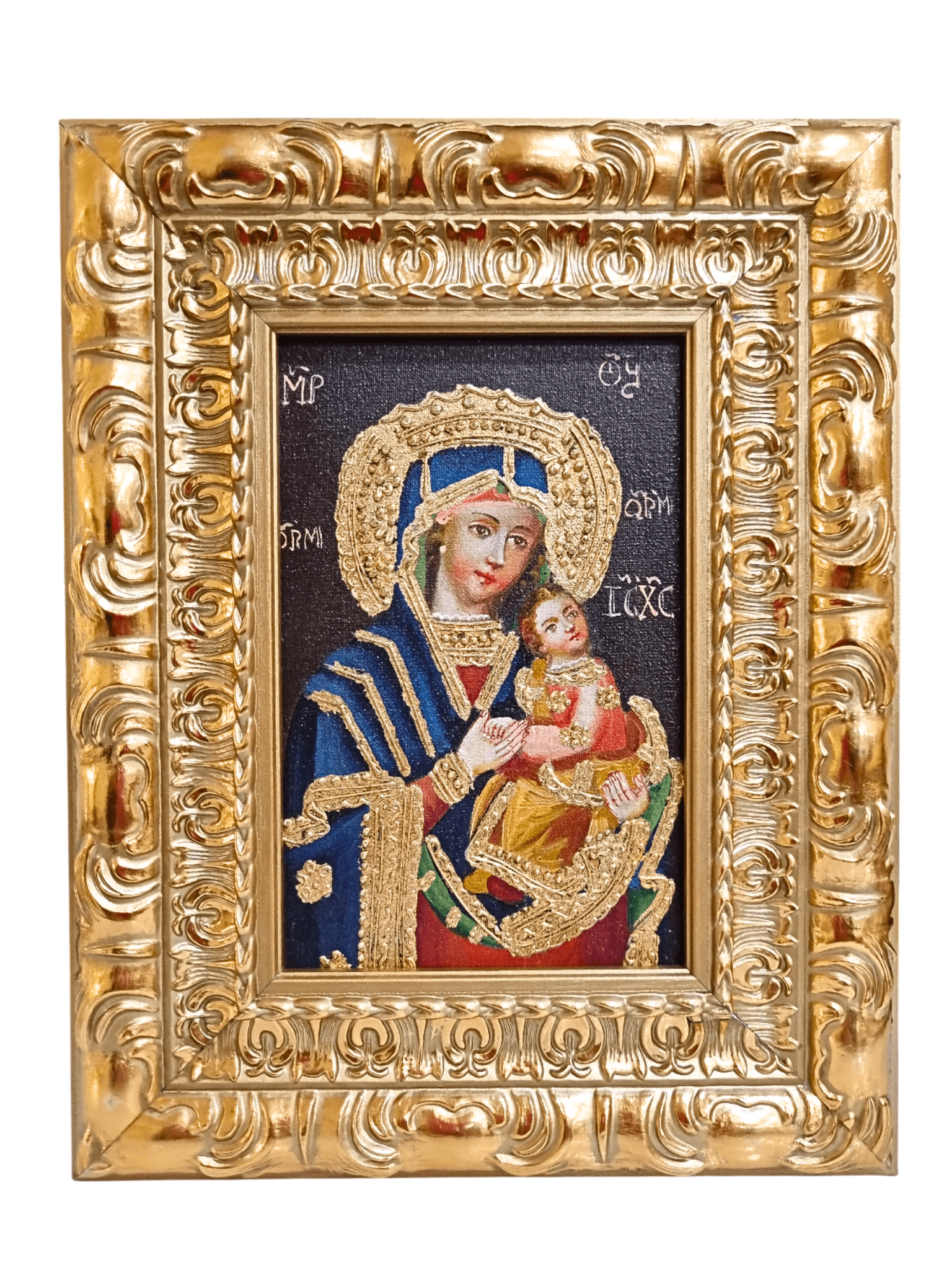 Quadro Cusquenho de Nossa Senhora do Perpétuo Socorro 23,5 cm x 18,5 cm-TerraCotta Arte Sacra