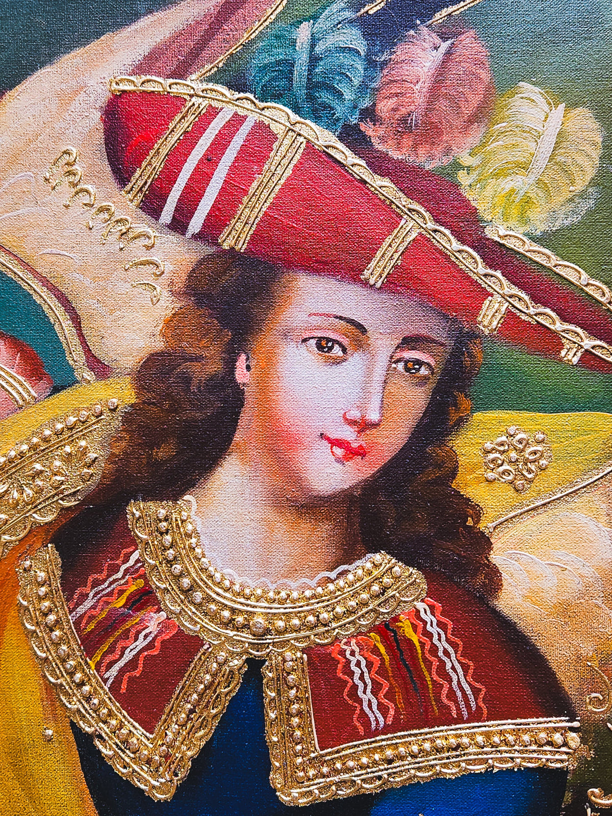 Quadro Cusquenho de São Rafael-TerraCotta Arte Sacra