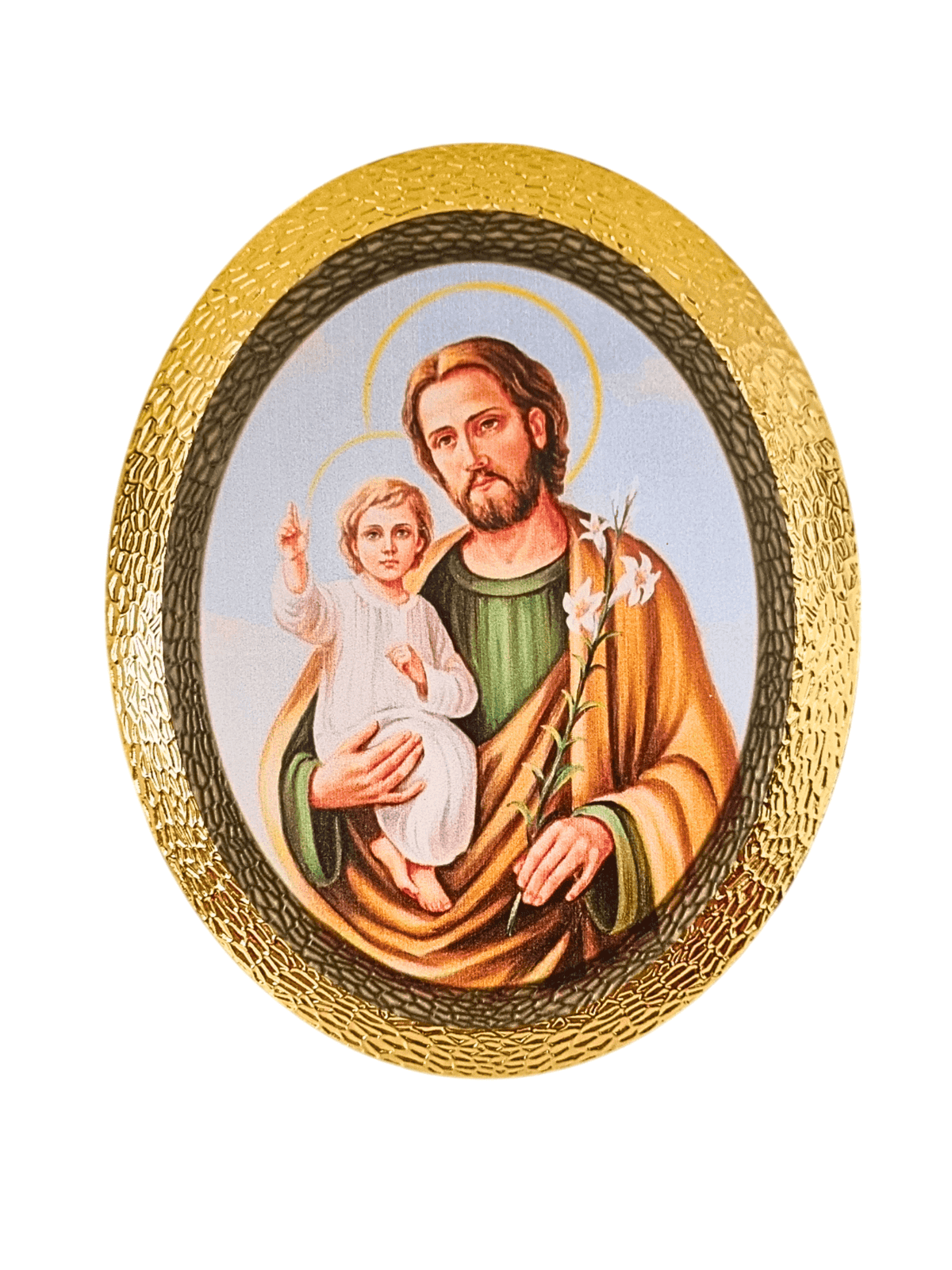 Quadro Italiano São José 14,05 x 11,5cm-TerraCotta Arte Sacra