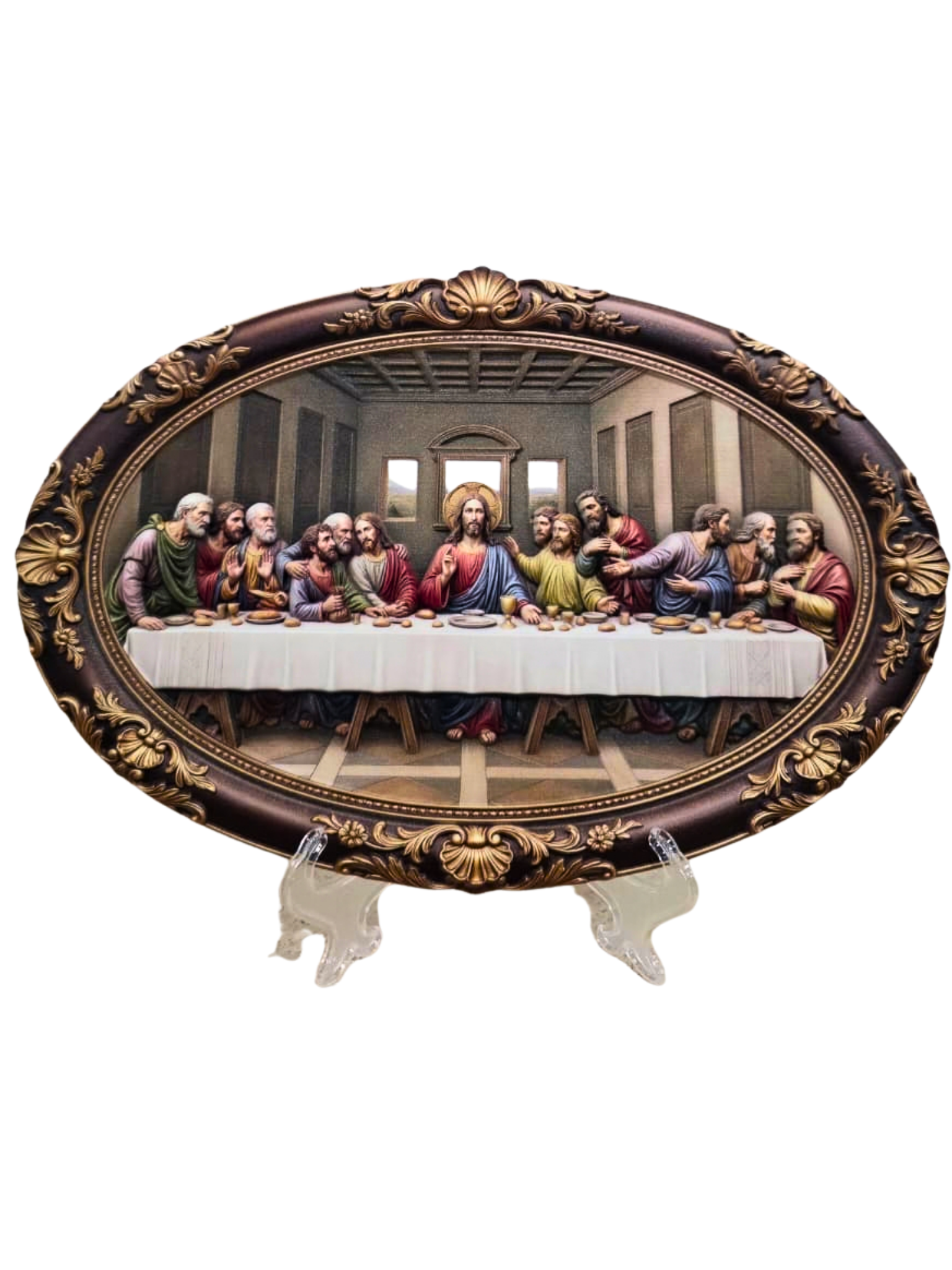 Quadro da Santa Ceia 3D 30 x 20 cm-TerraCotta Arte Sacra