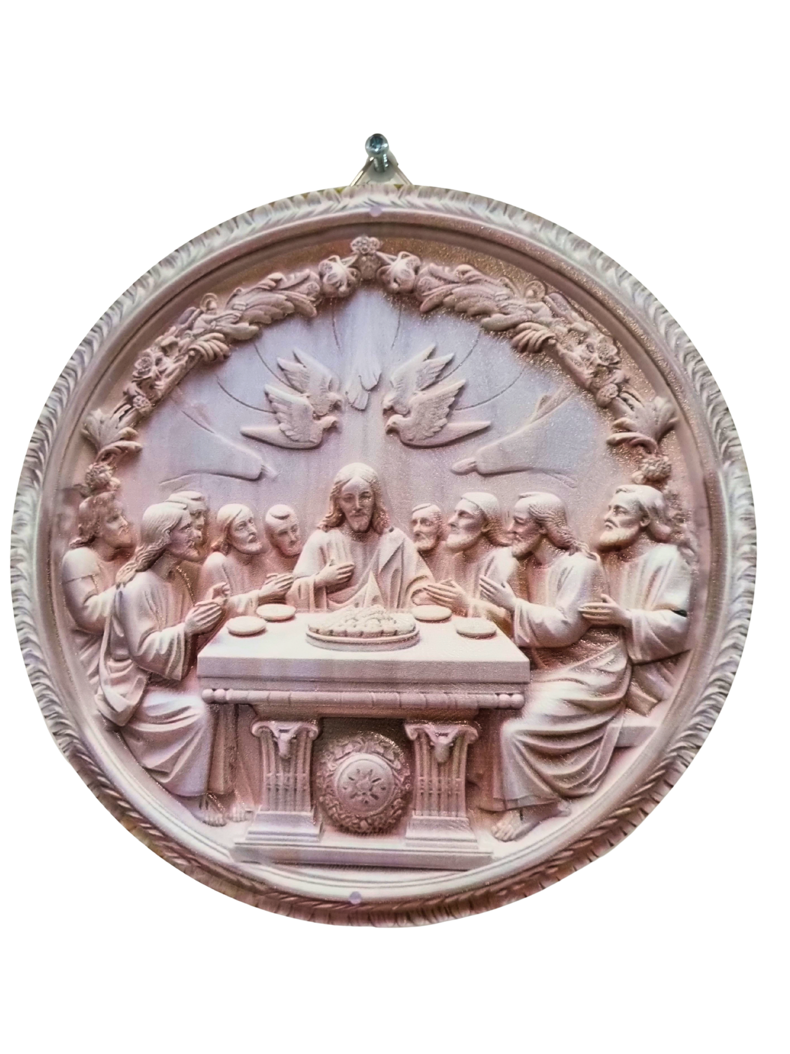 Quadro da Santa Ceia em Resina 20 cm-TerraCotta Arte Sacra