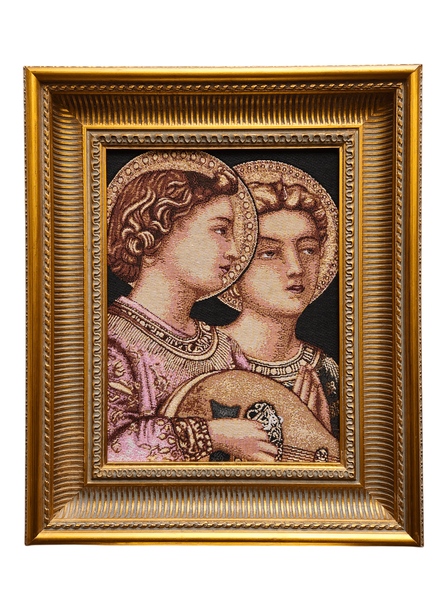 Quadro de Tapeçaria Italiana Anjos Músicos-TerraCotta Arte Sacra