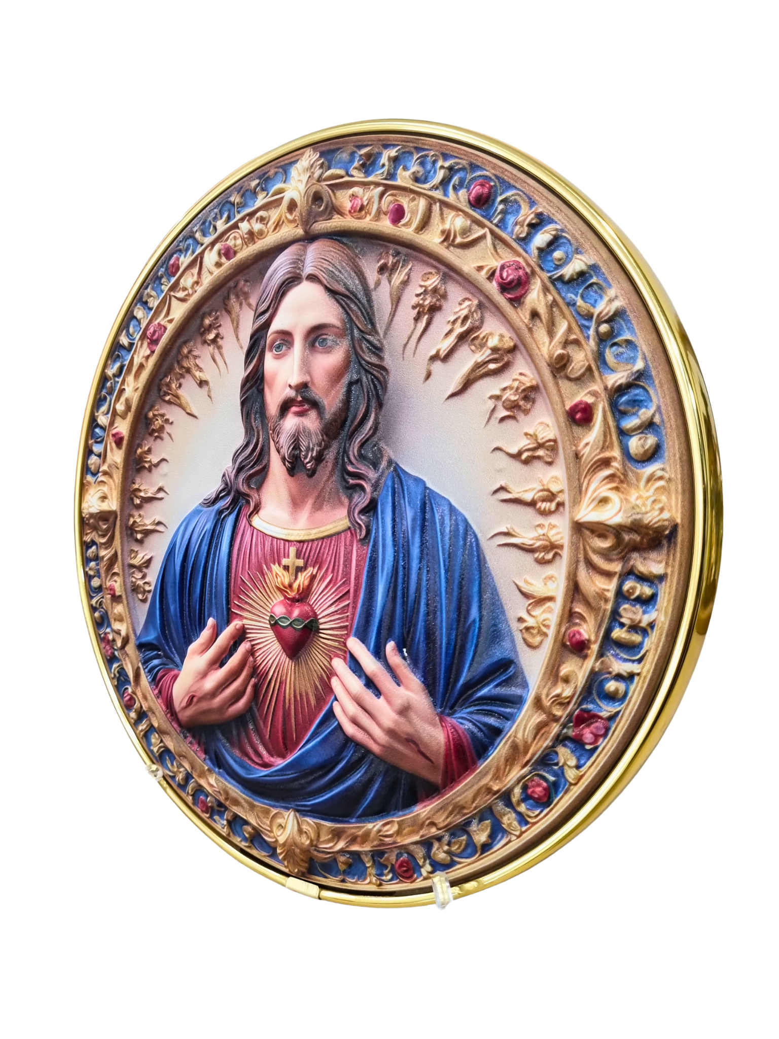Quadro em Resina do Sagrado Coração de Jesus 20 cm-TerraCotta Arte Sacra