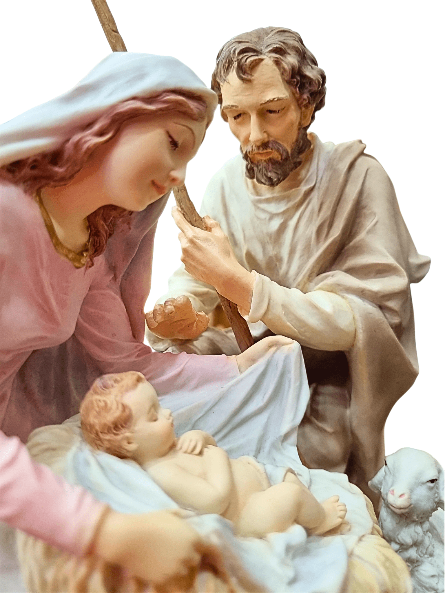 Sagrada Família Cenário Presépio em Resina 16 cm-TerraCotta Arte Sacra