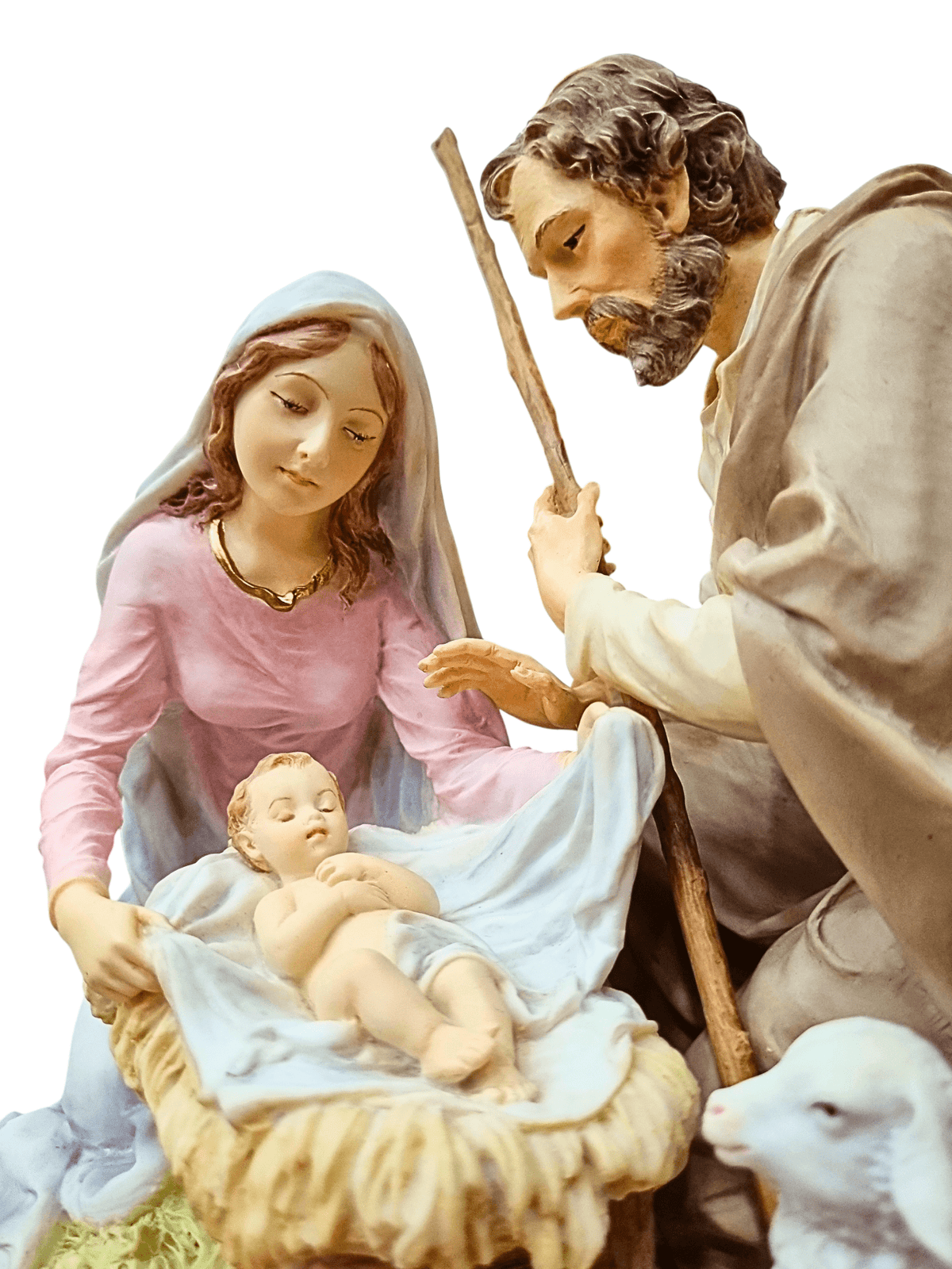 Sagrada Família Cenário Presépio em Resina 16 cm-TerraCotta Arte Sacra