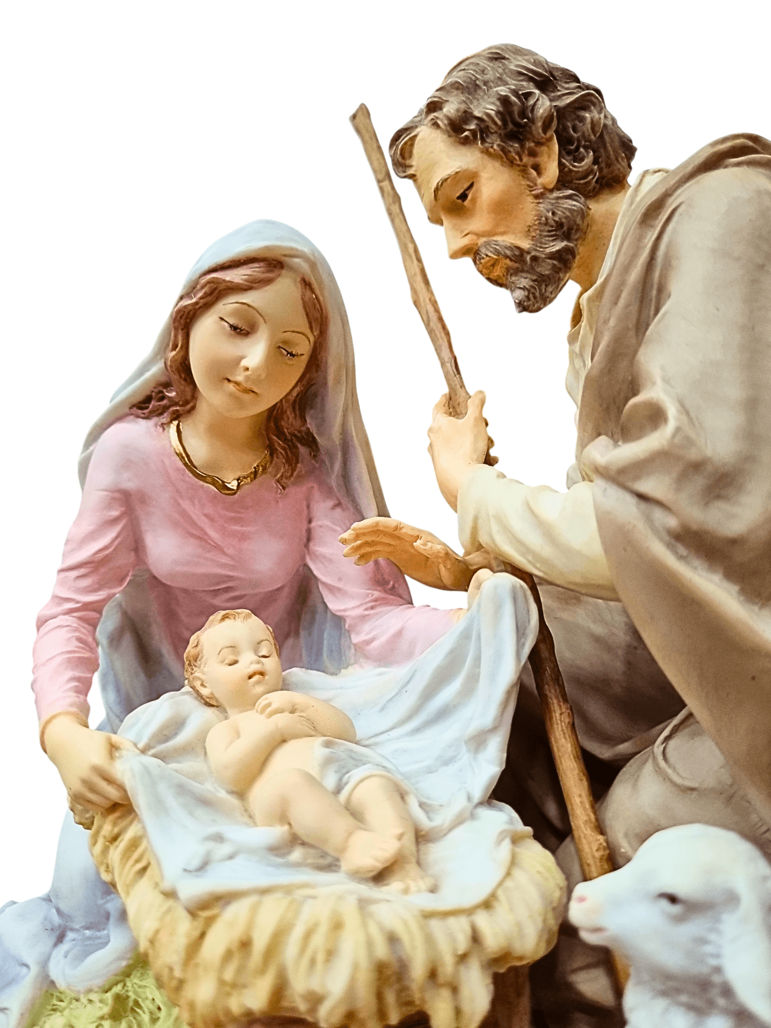 Sagrada Família Cenário Presépio em Resina 16 cm-TerraCotta Arte Sacra