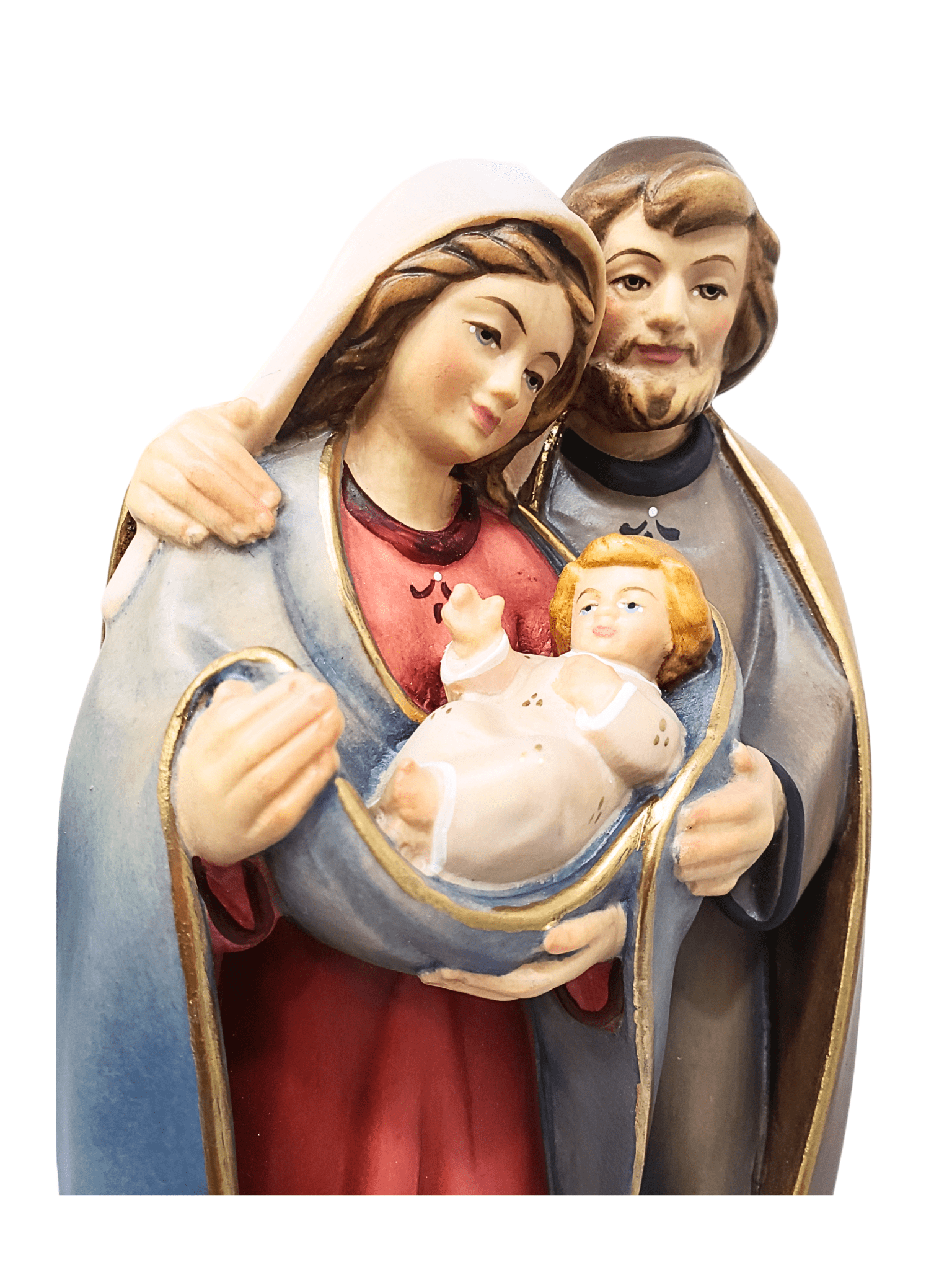 Sagrada Família de Madeira Italiana 30 cm-TerraCotta Arte Sacra