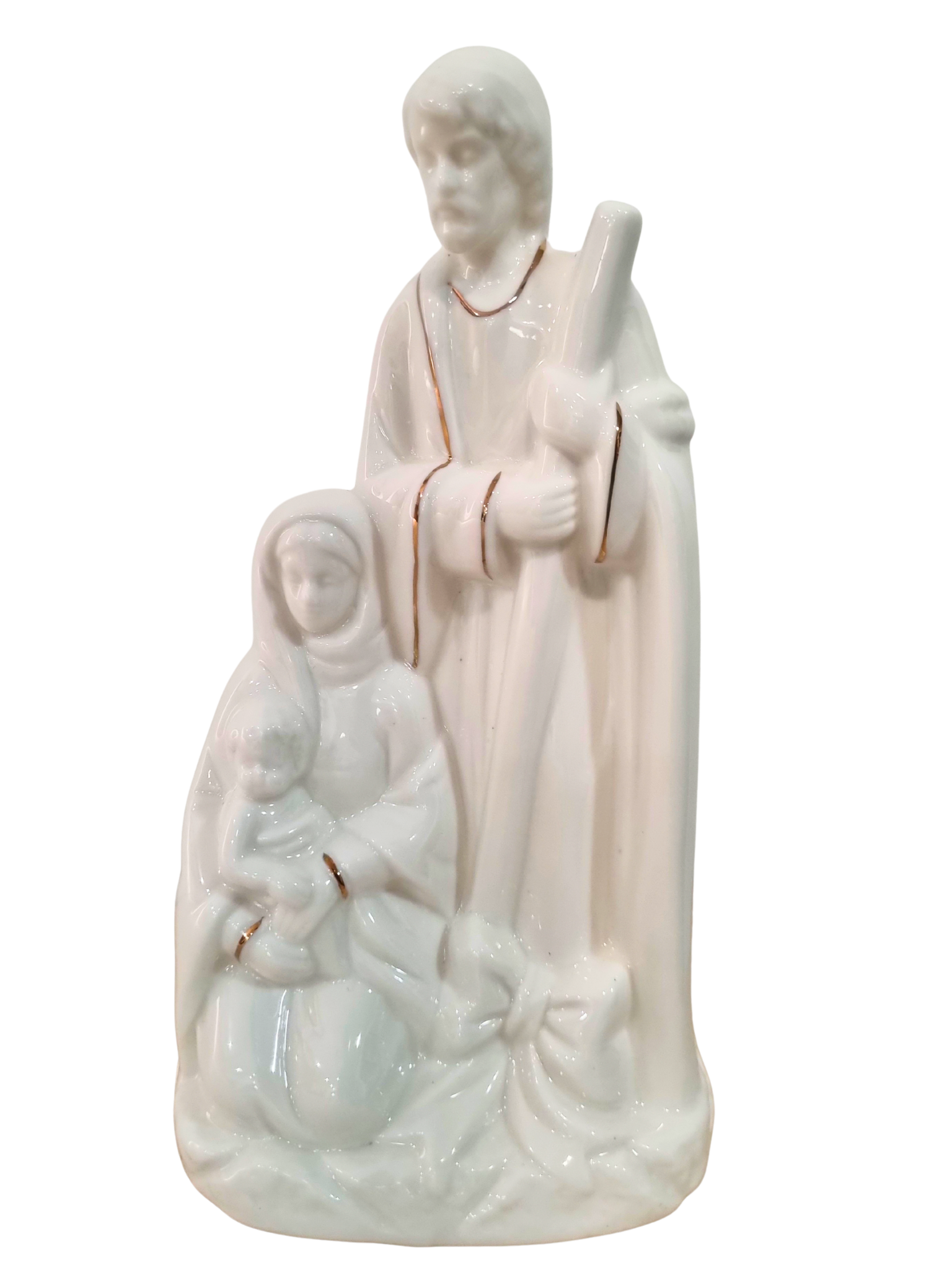 Sagrada Família em Porcelana com Led 23 x 13 cm-TerraCotta Arte Sacra