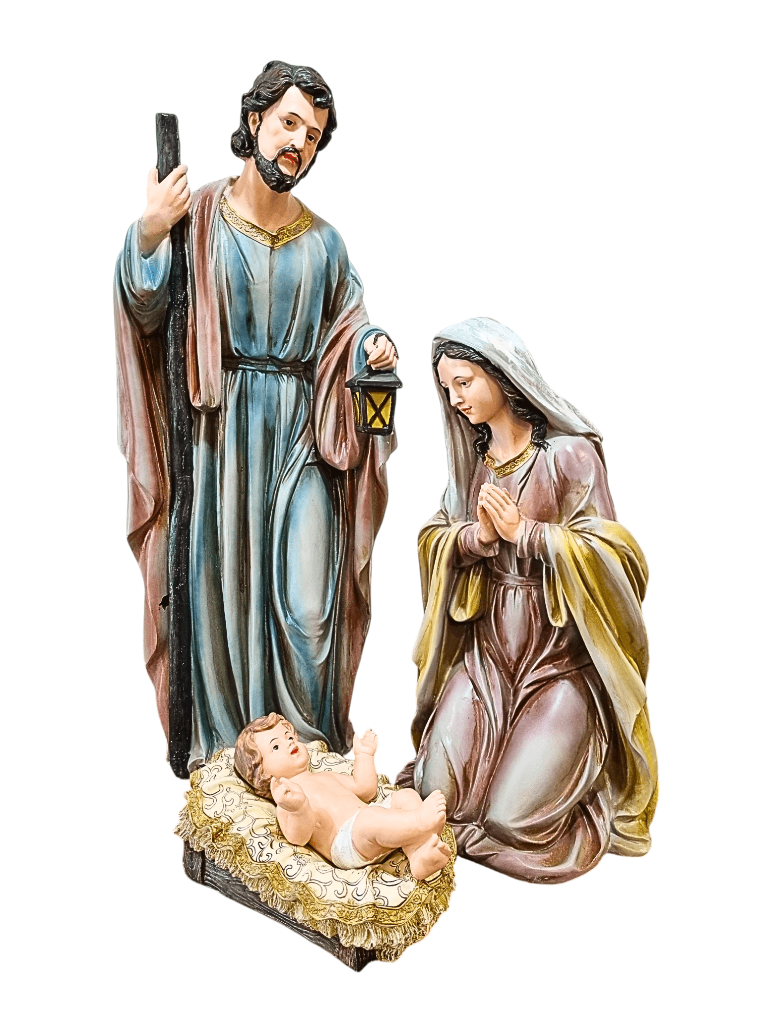 Sagrada Família em Resina 90 cm 3 Peças-TerraCotta Arte Sacra