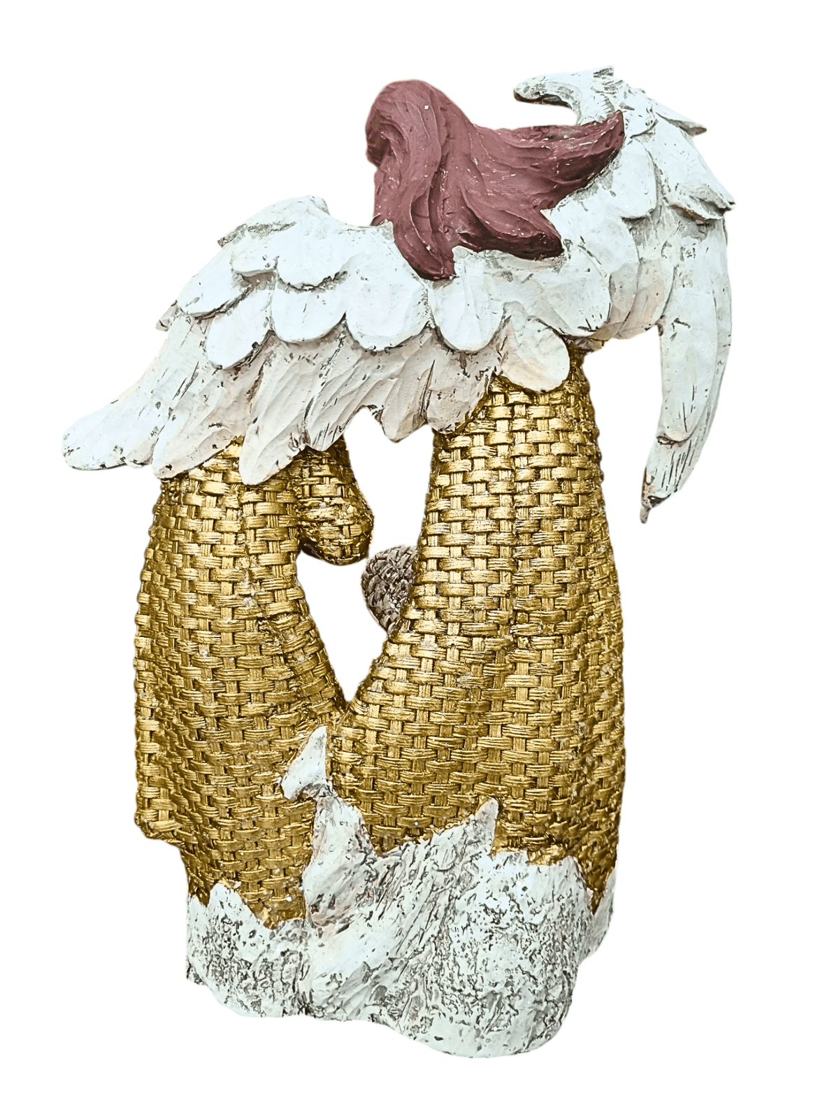 Sagrada Família em Resina com LED Veste Dourada 35 cm-TerraCotta Arte Sacra